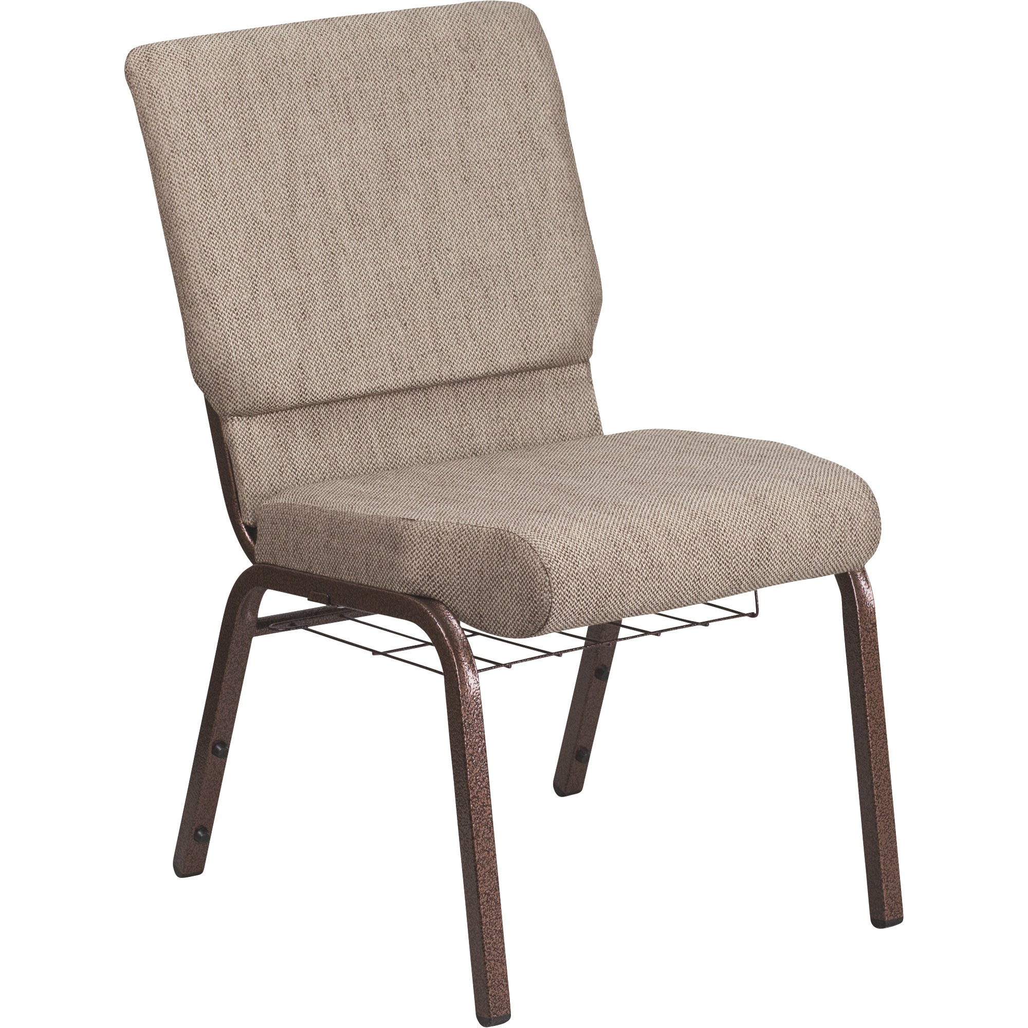Flash Furniture Fabric Church Chair with Book Rack
