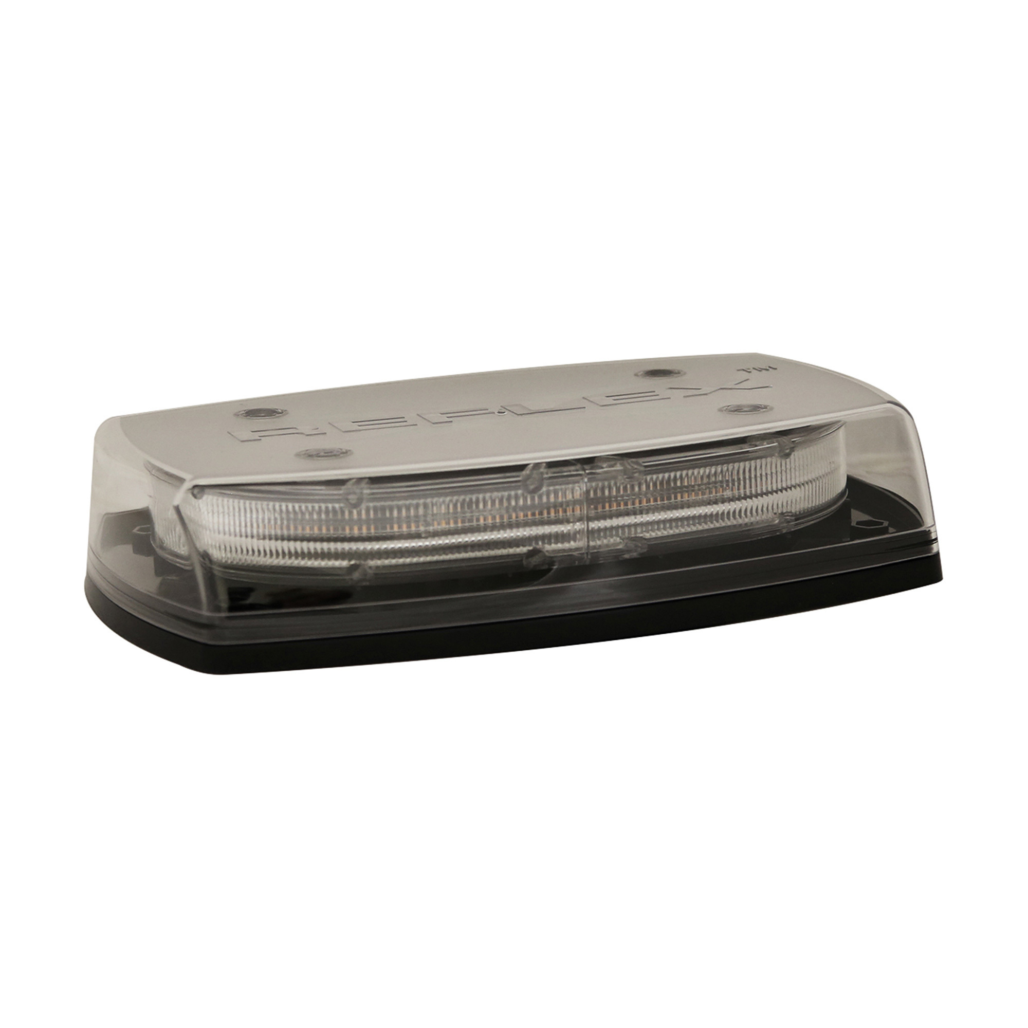 ECCO Reflex LED Mini Light Bar, Amber + Clear LEDs/Clear Lens, Permanent Mount, Model# 5550CAC