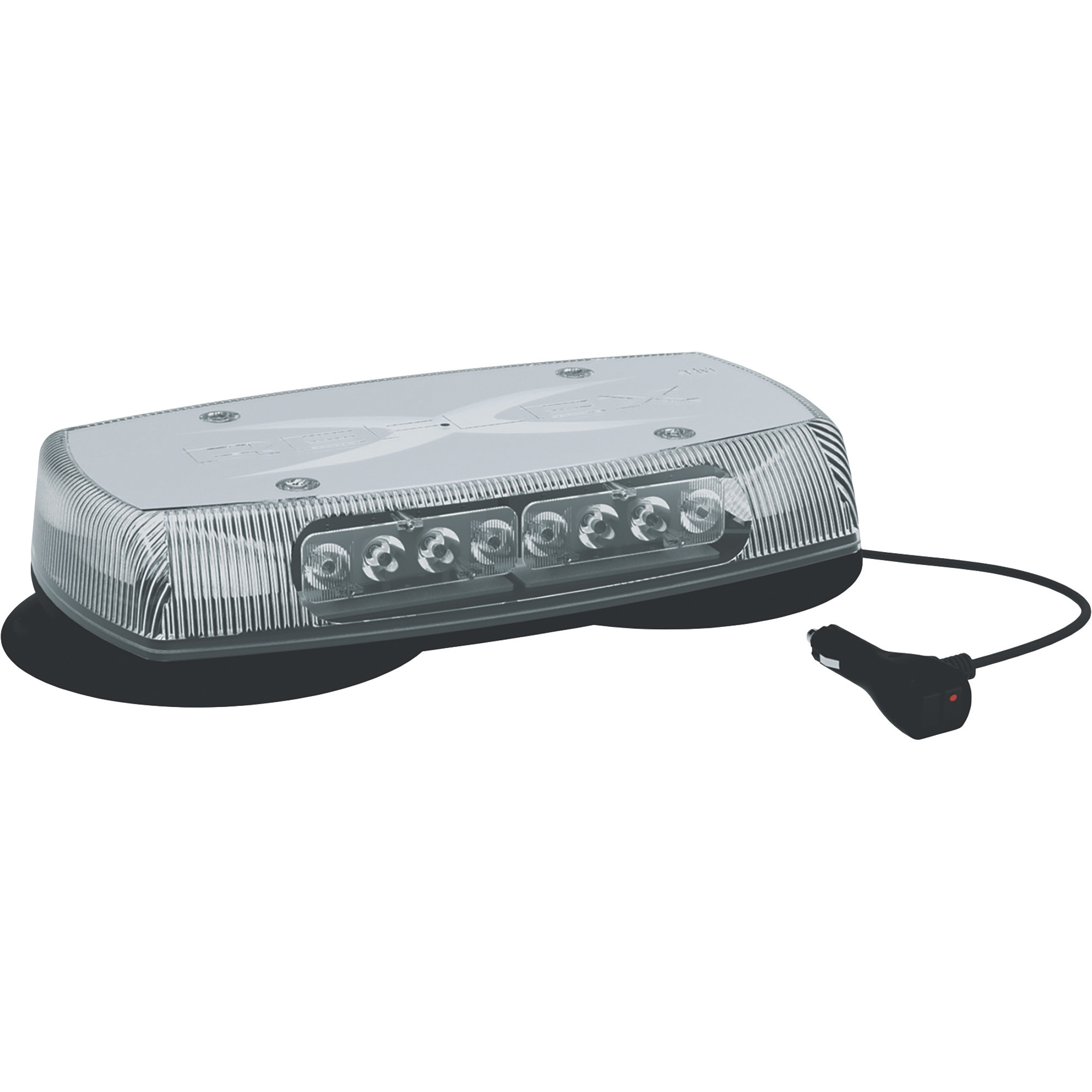 ECCO LED Mini Light Bar 360° Warning Light, Amber LEDs/Clear Lens, Vacuum Magnetic Mount, Model# 5590CA-VM