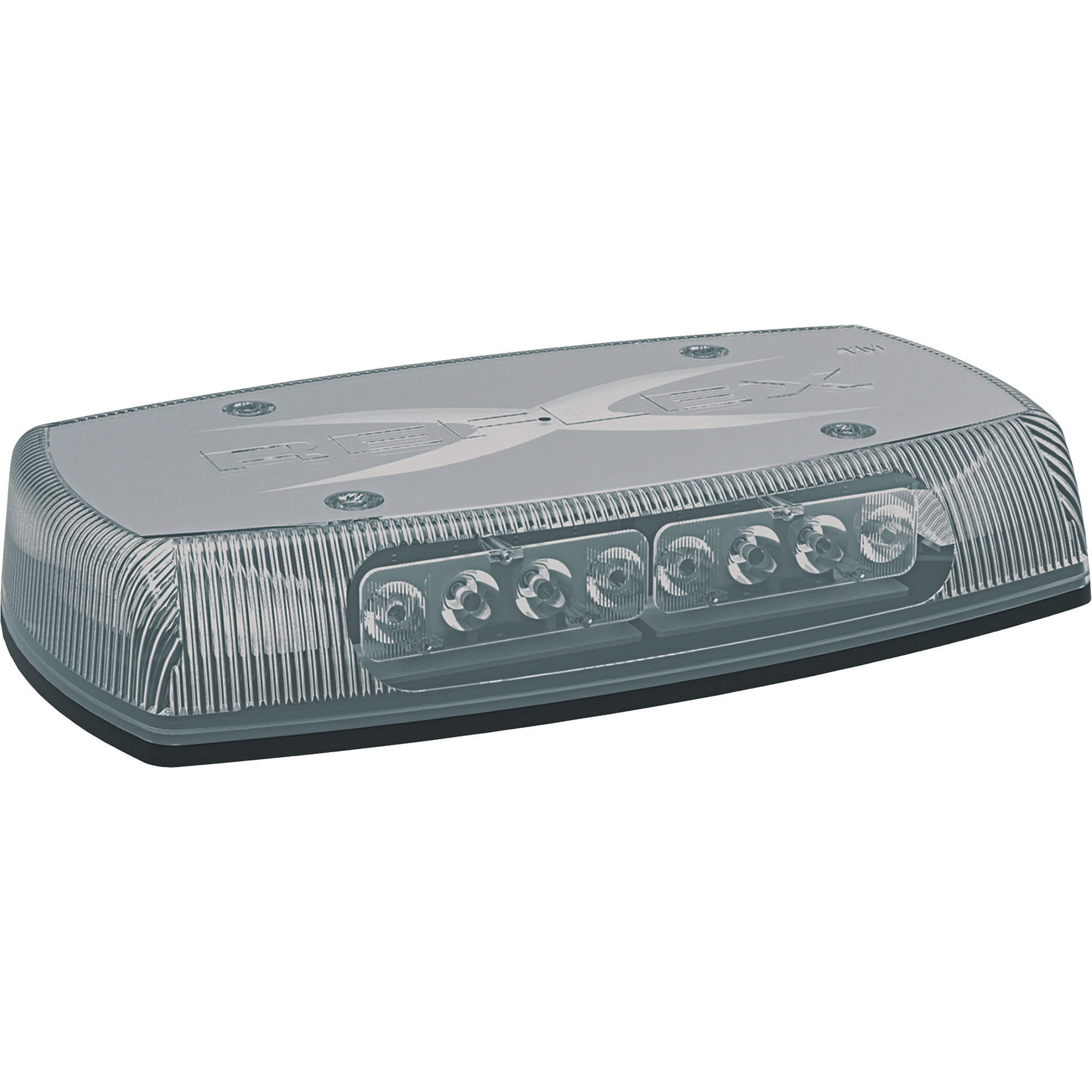 ECCO LED Mini Light Bar 360° Warning Light, Clear and Amber LEDs/Clear Lens, Permanent Mount, Model# 5590CAC