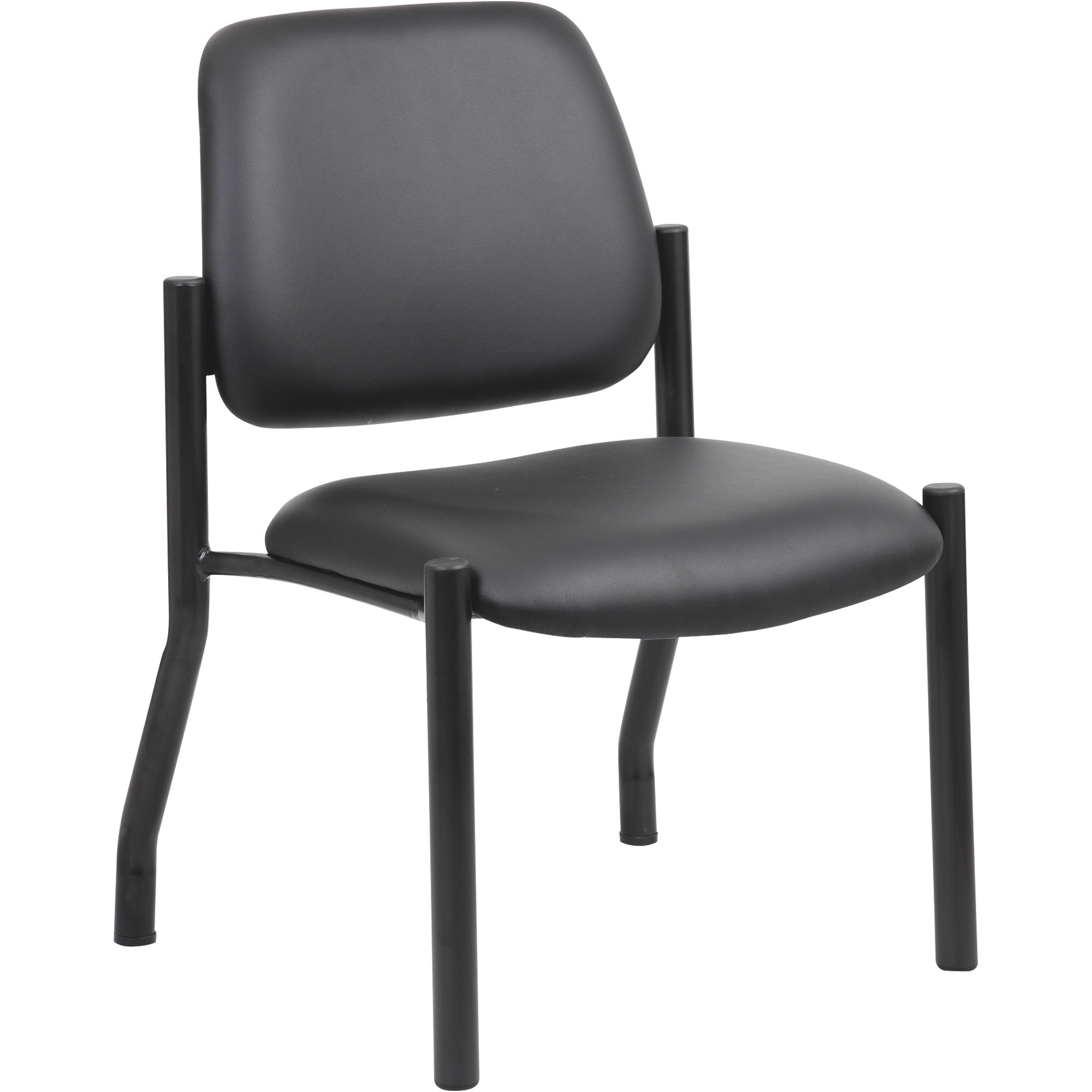 Boss 300-Lb. Capacity, Antimicrobial Mid Back Guest Chair, Black, 22in.W x 22in.D x 32.5in.H, Model# B9595AM-BK
