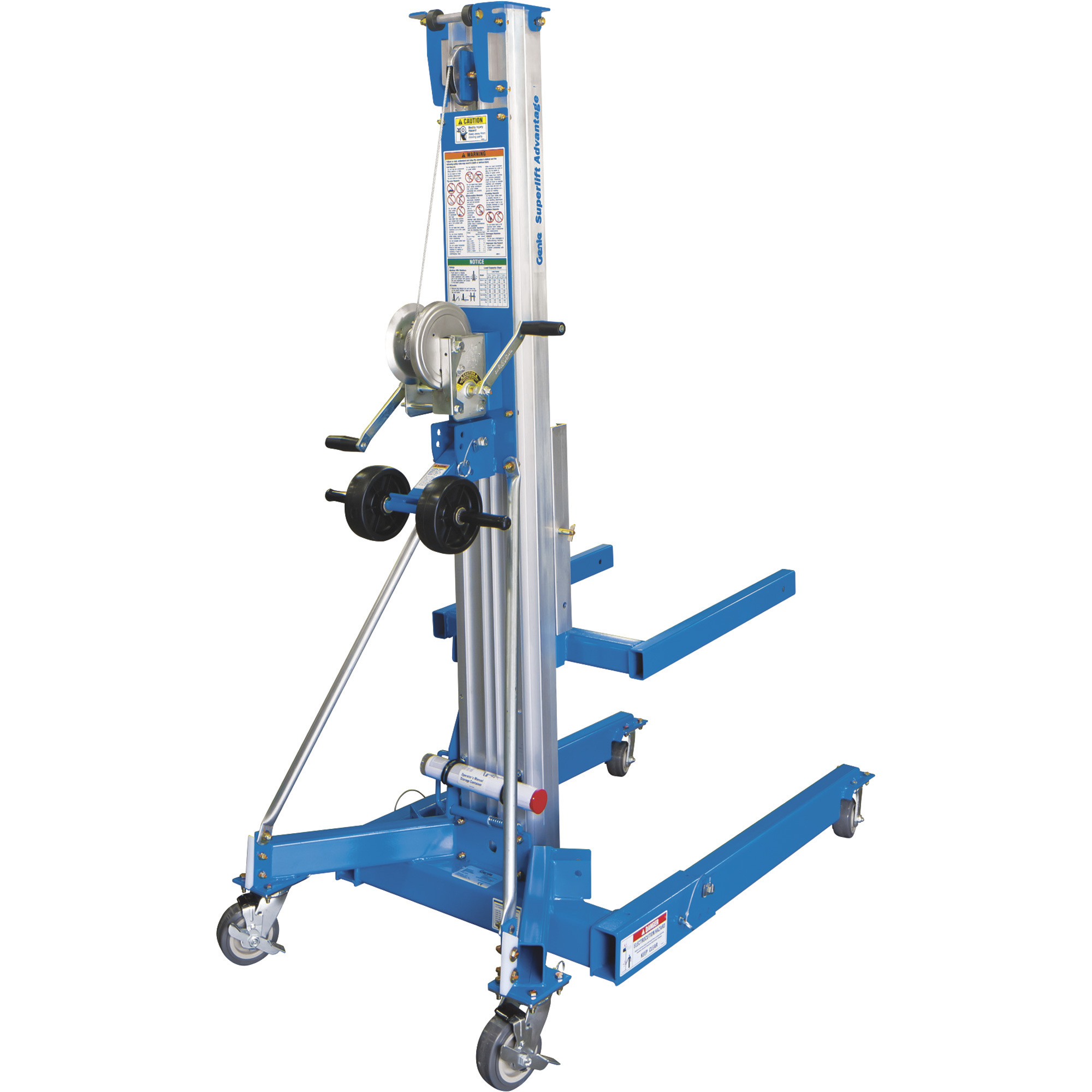 Genie Superlift Advantage Manual Material Lift with Straddle Base,15ft. Lift,  800-Lb. Capacity, Model# SLA-15