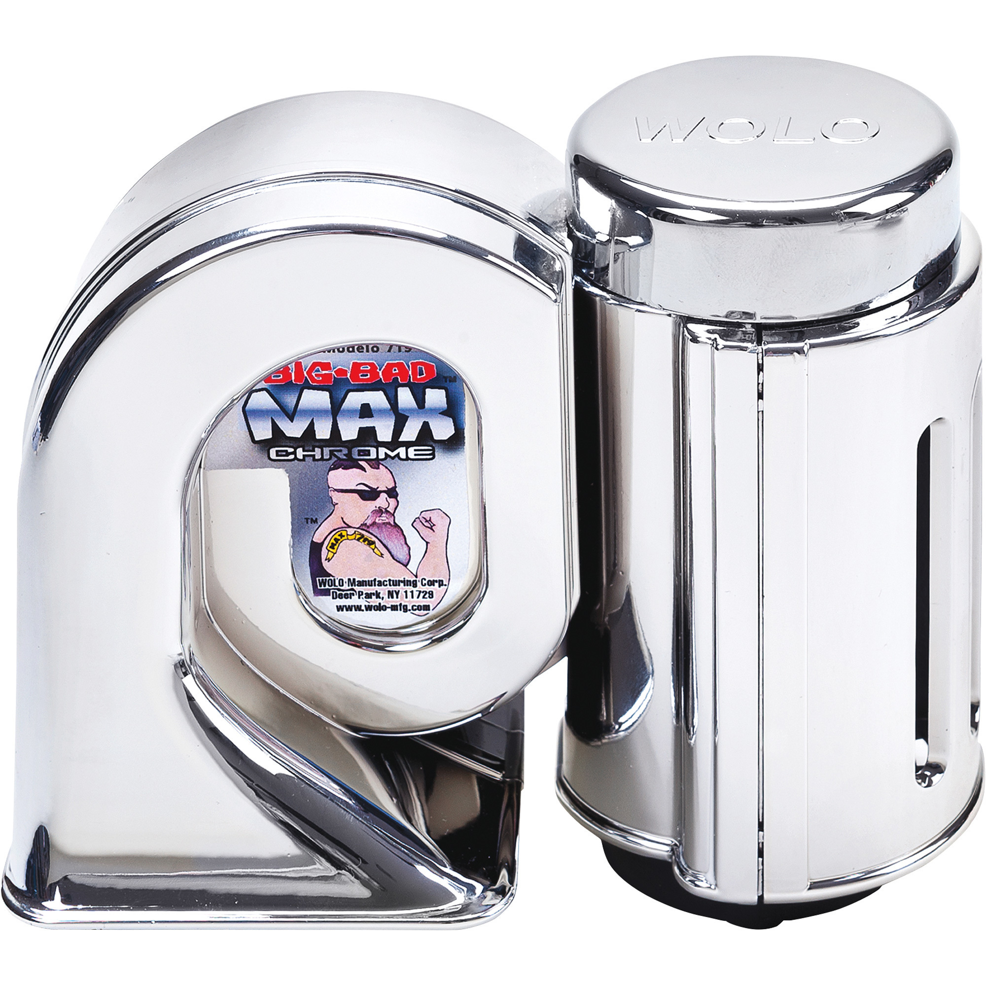 WOLO Big Bad Max Chrome Electric Air Horn, 123.5 dB Output