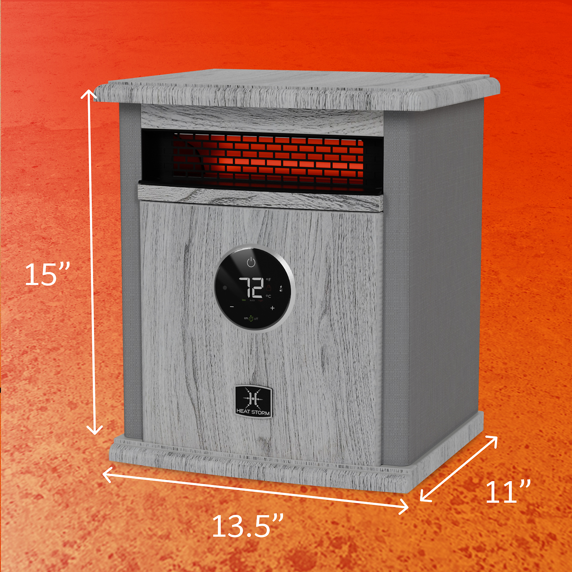 HeatStorm, 1500-WATT ELECTRIC HEATER, Heat Type Infrared, Heat