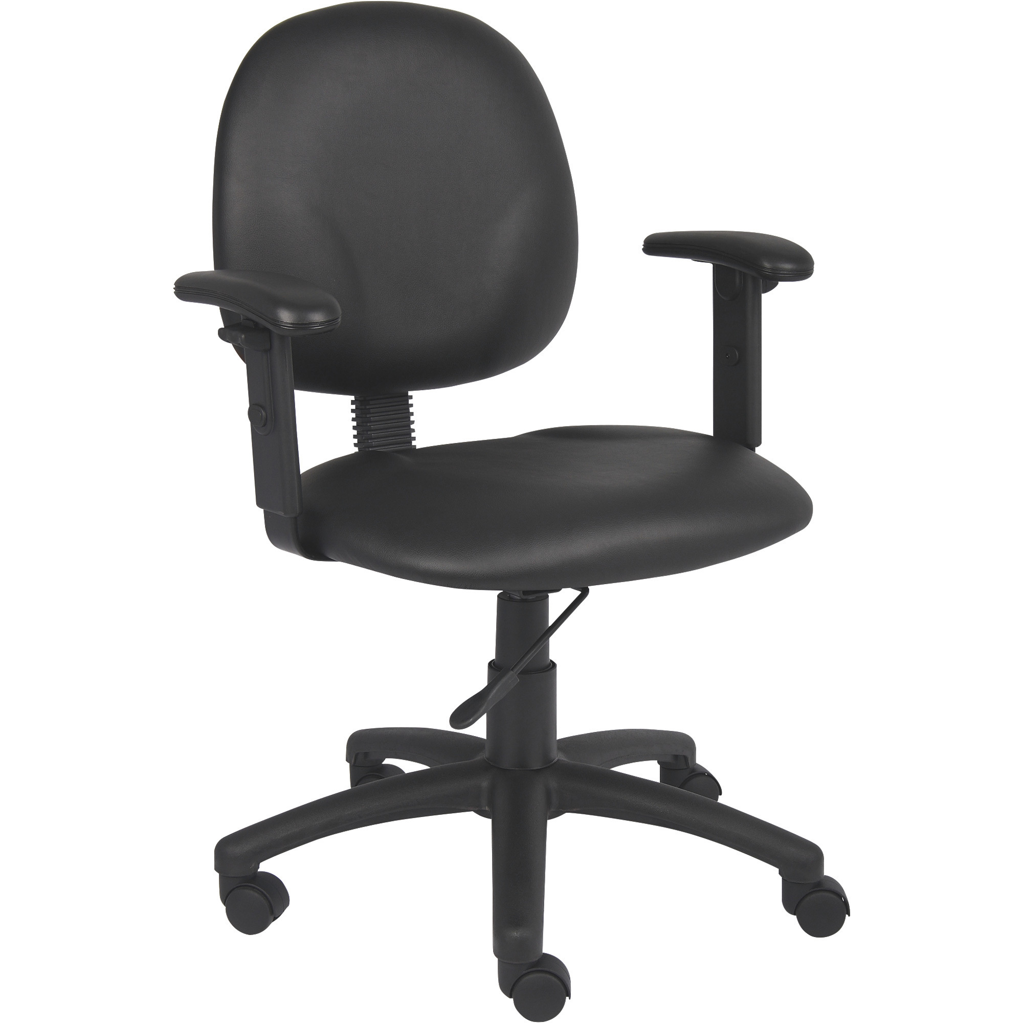 BOSS Mid Back Adjustable Antimicrobial Task Chair, Black, 32in.-40in.H, Model# B9091-CS