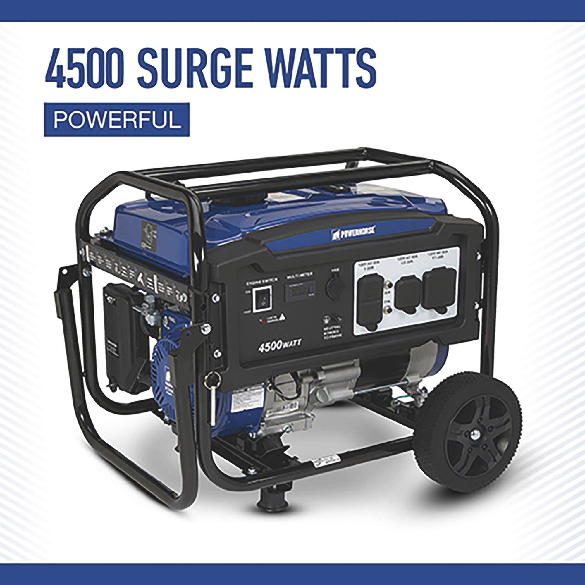 Powerhorse Portable Generator, 4500 Surge Watts, 3600 Rated Watts ...