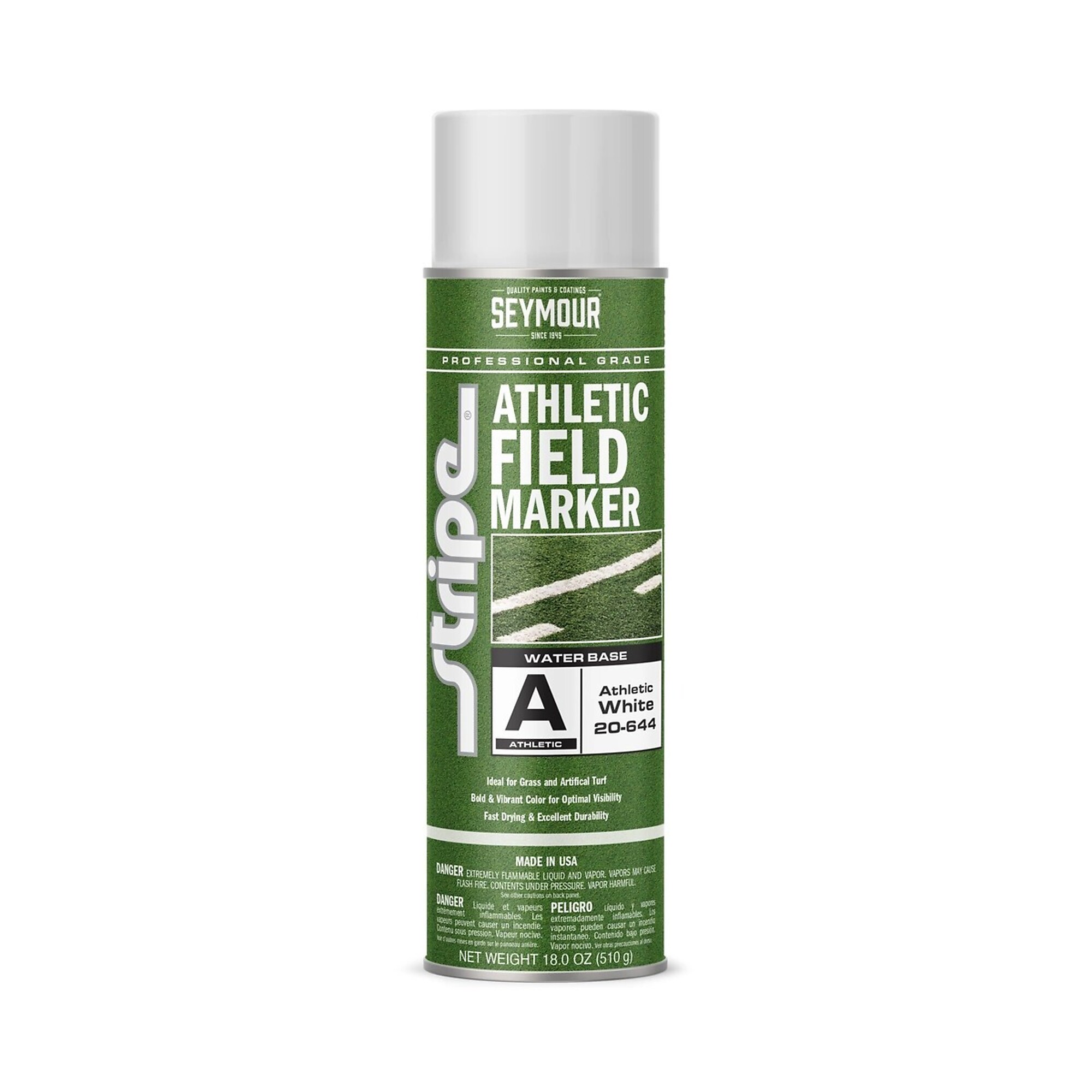 SEYMOUR Stripe Athletic Field Paint - 20-Oz. Cans, White, 12ct. Case, Model# 20-644