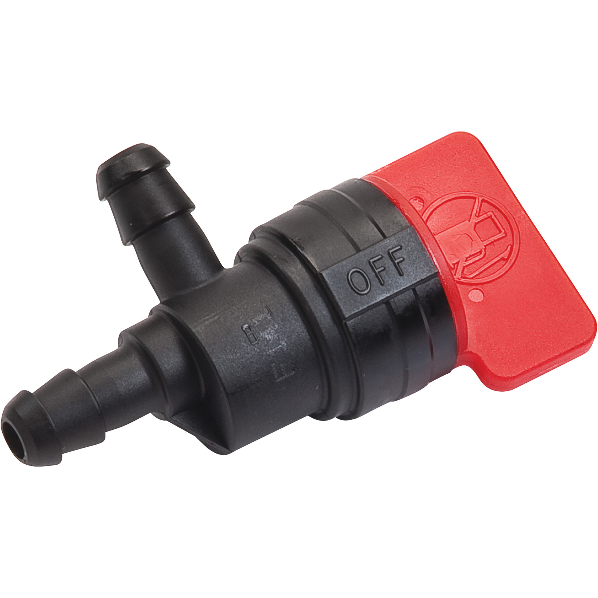 Oregon Replacement Fuel Line Shutoff, 90° T-Style, Fits 1/4in. Fuel Line, Model# 07-125CS