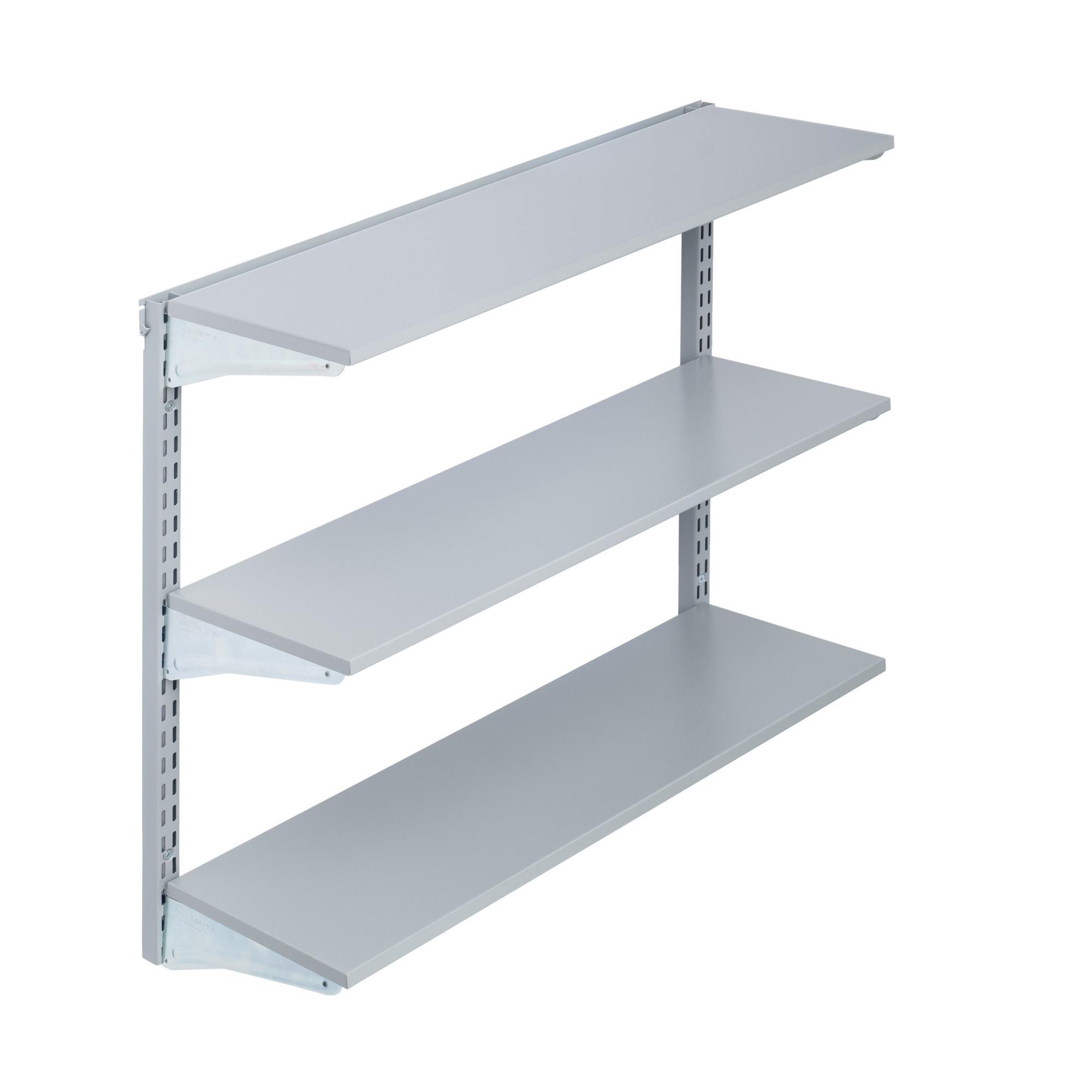 Triton Products Wall-Mount Steel Shelf Unit, 16in.L x 33in.W x 31.5in.H, Model# 1794