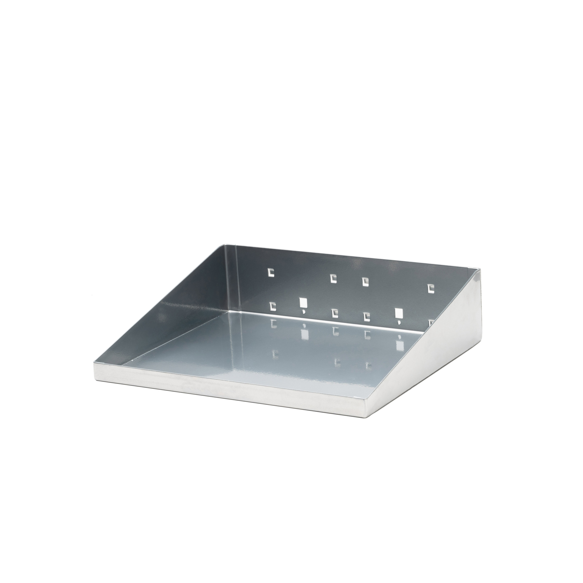Triton Products LocBoard Shelf, 12in.W x 10in.D x 3in.H, Silver, Model# 56120-SLV