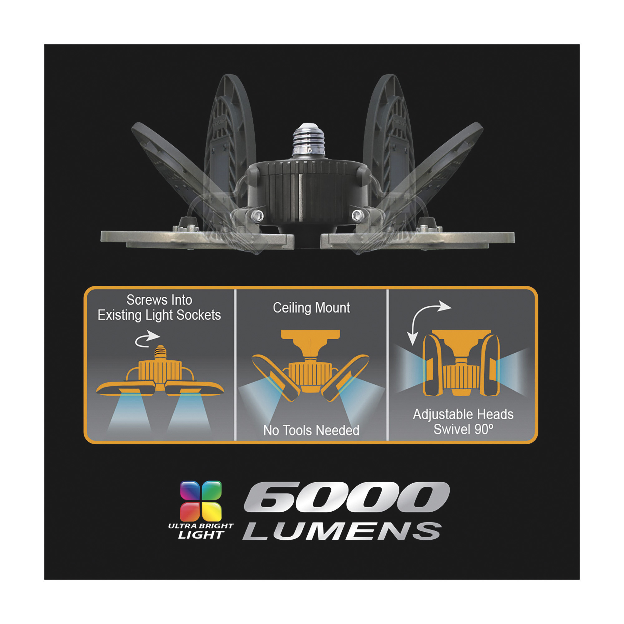 FarPoint LED Garage/Ceiling Light, 10,000 Lumens, Model# FLFB31004