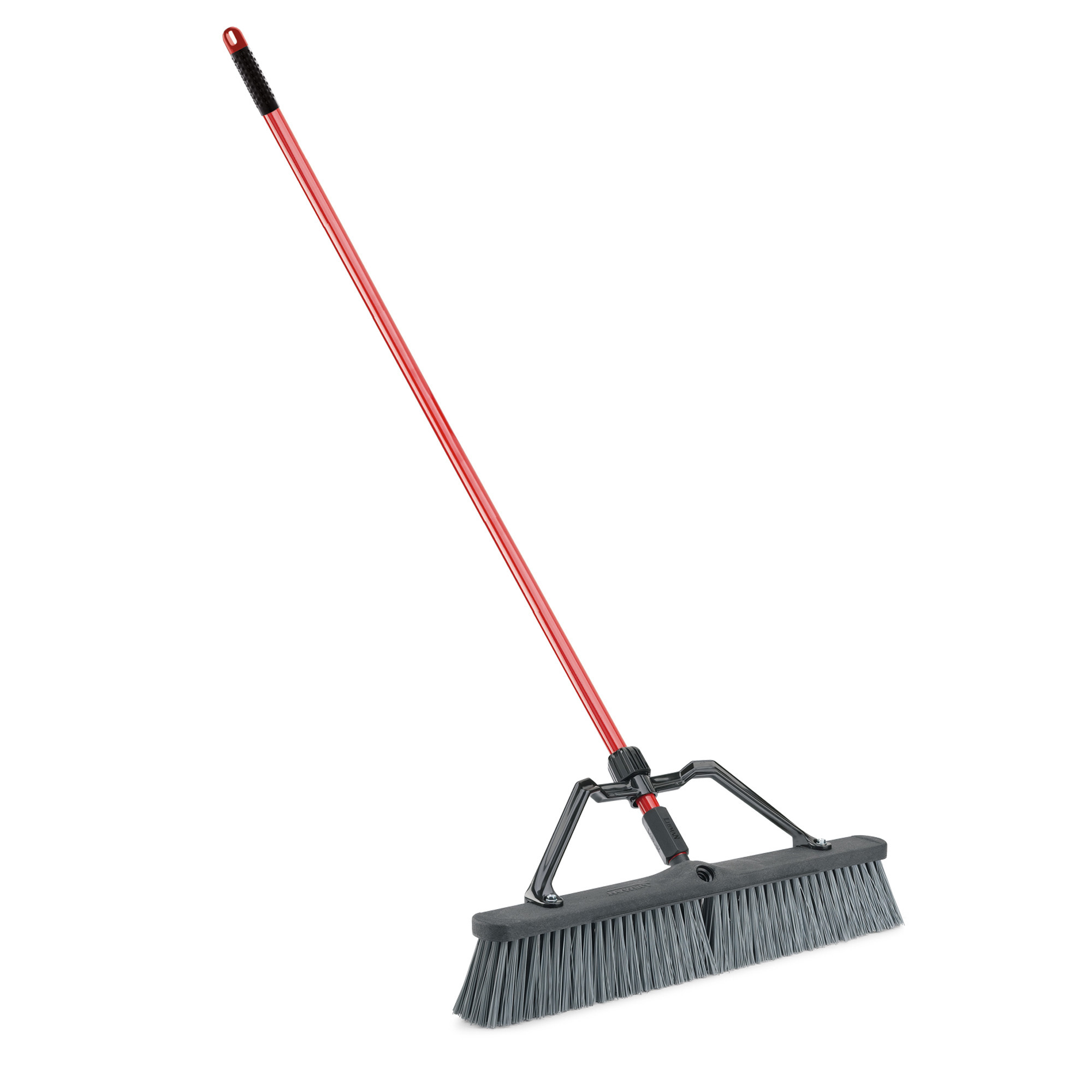 Libman 24in. Rough-Surface, Heavy-Duty Push Broom with Brace, 3-Pack Case, 60in.L Handle, Model# 825003