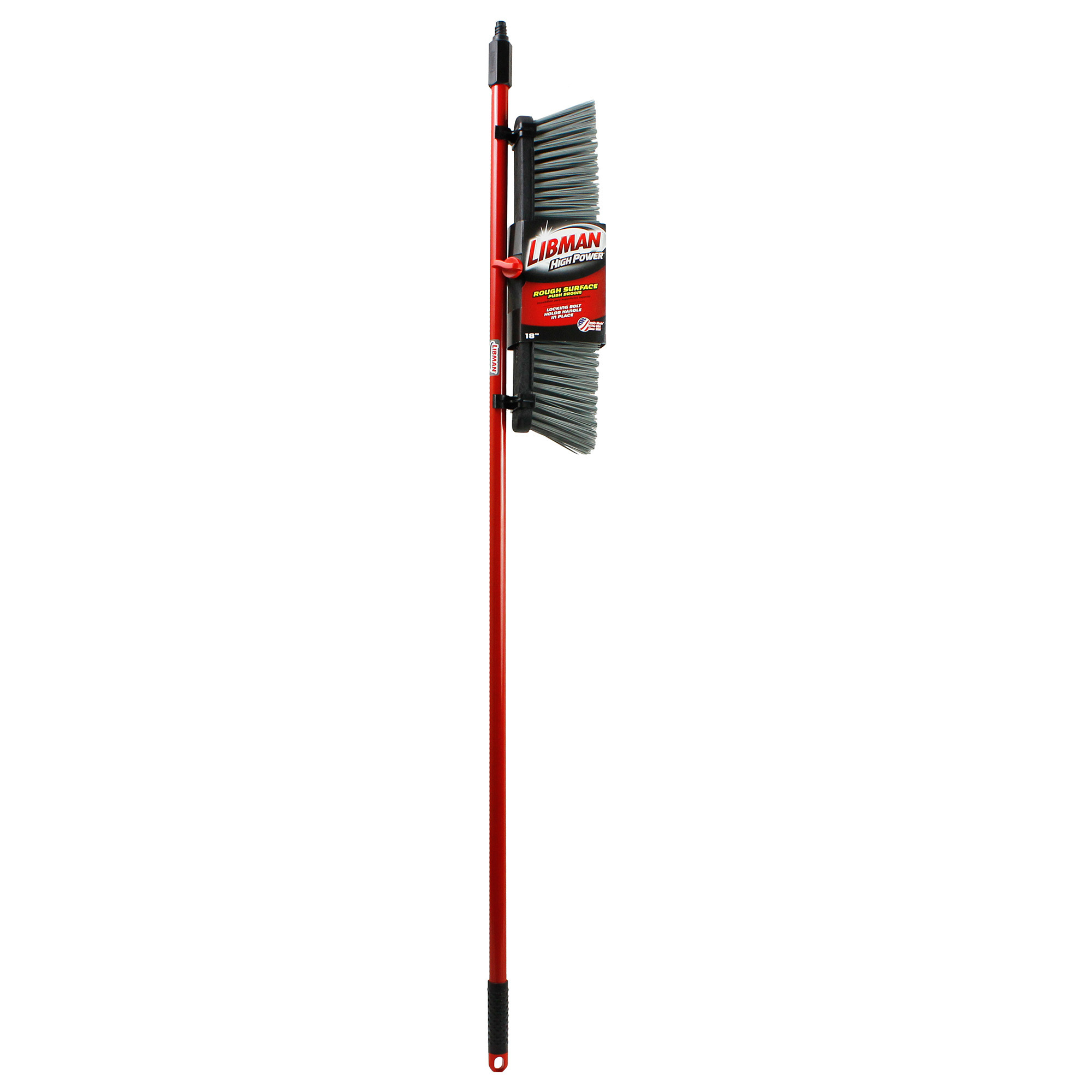 Libman 18in. Rough Sweep Broom, 4-Pack Case, 60in.L Handle, Model# 878