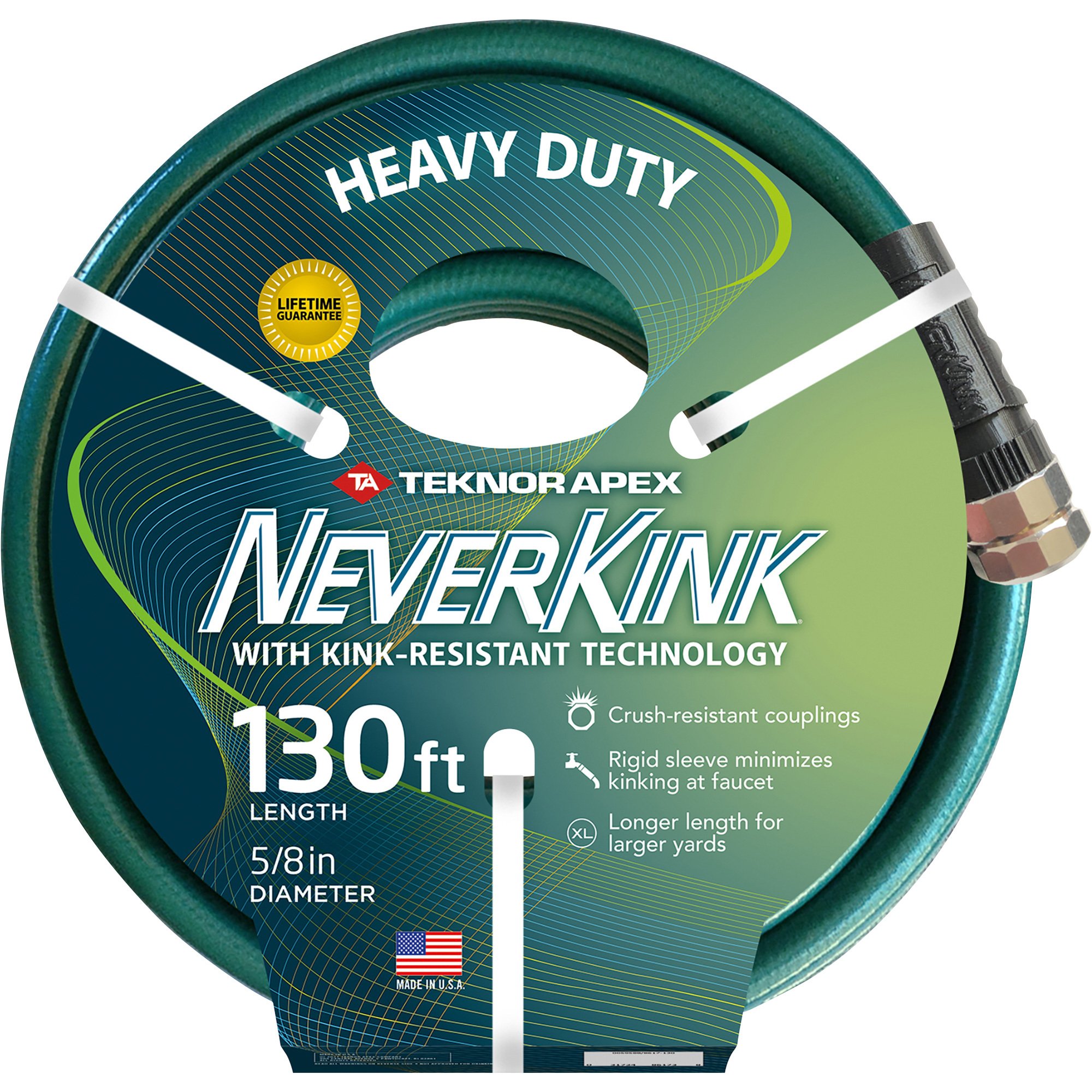 Teknor Apex Heavy-Duty NeverKink Garden Hose — 5/8in. x 130ft., Model#  8617-130