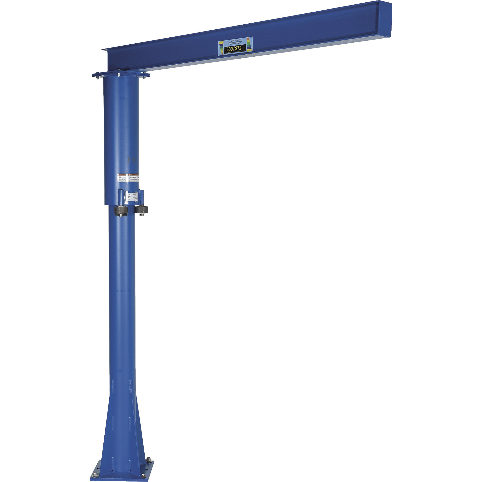 Vestil Floor Mounted Jib Crane - 600-Lb. Capacity, 360° Rotation, Model# JIB-FM-6