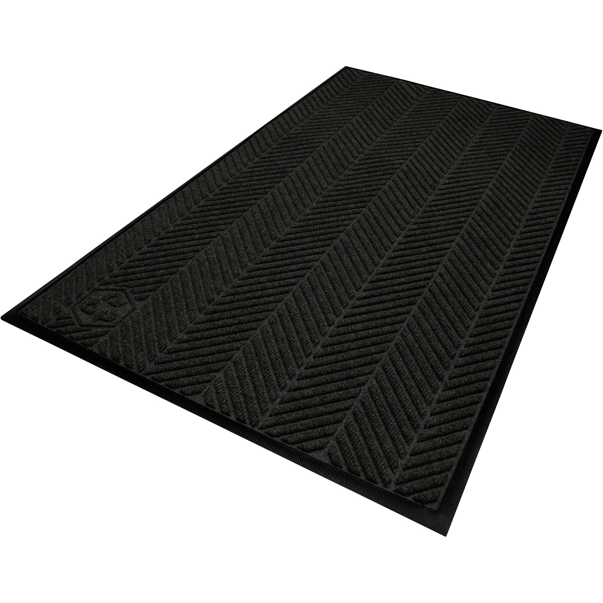 WaterHog, Max Herringbone Fash Black 3x5 universal, Width 36 in, Length 60 in, Thickness 3/8 in, Model# 22417035070