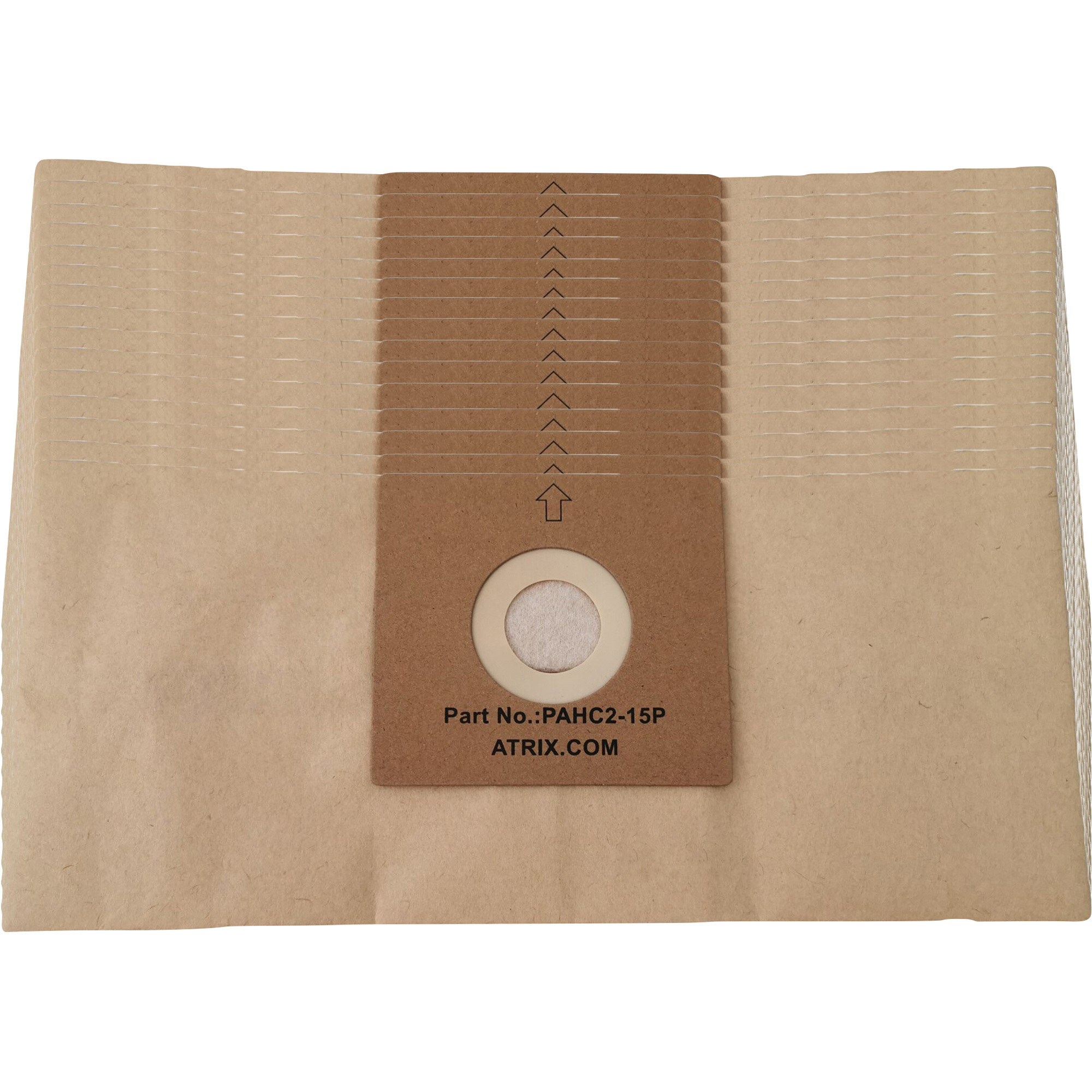 Atrix 6-Quart Turbo Red Canister Vacuum Paper Filter Bags, 15-Pack, Model# PAHC2-15P