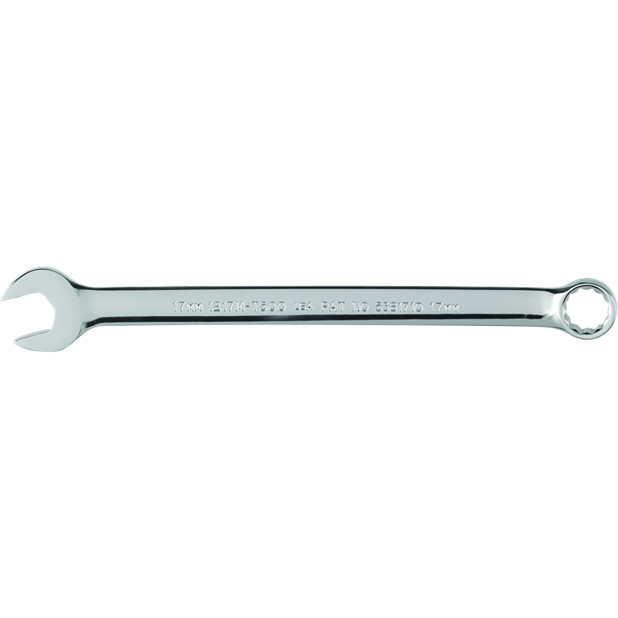 Proto Combination Wrench, 17mm, 12 Point, Full Polish, Model# J1217M-T500