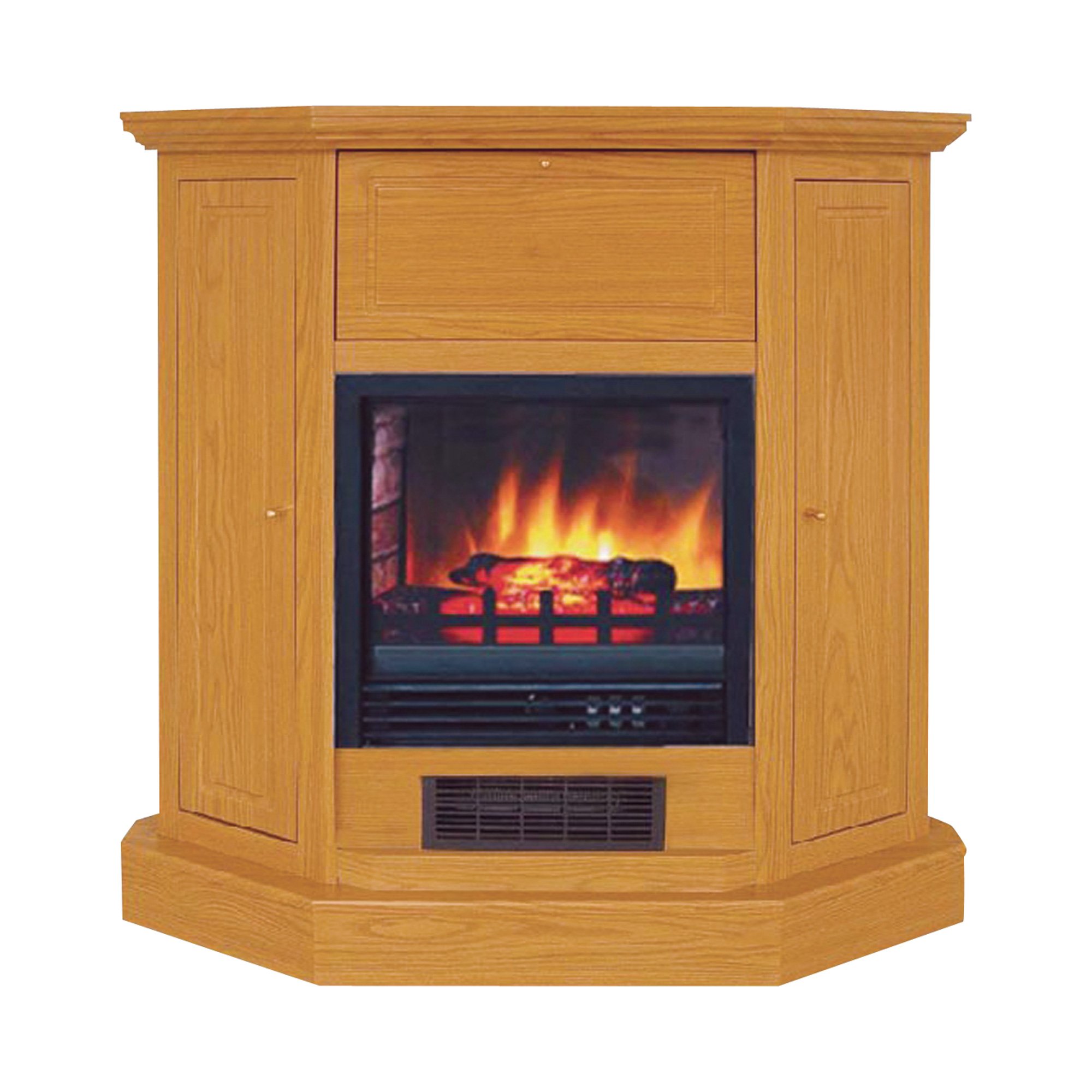Electric Fireplace with Mantel and 3-Shelf Storage Panels — 5115 BTU,  Model# QCM-979D | Northern Tool