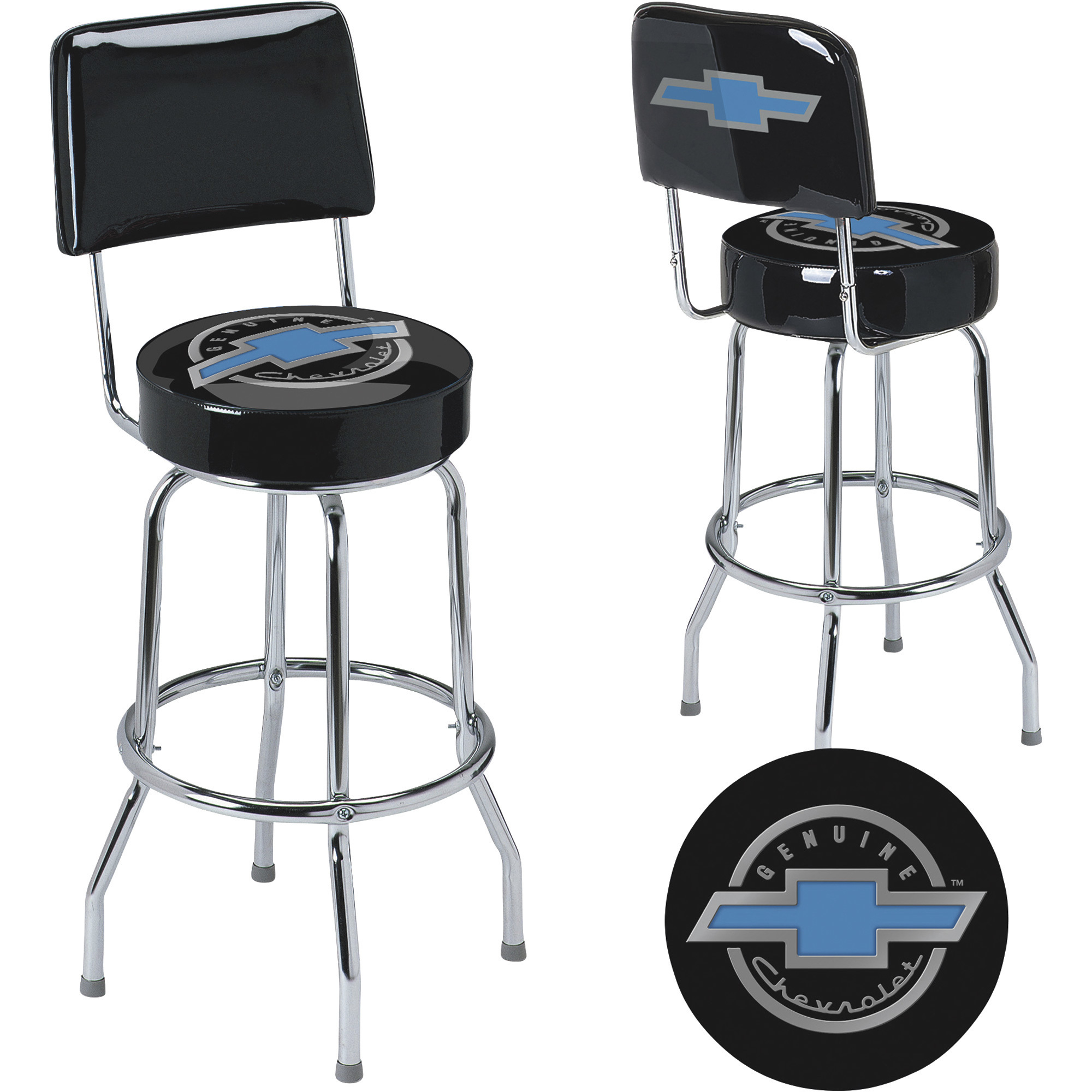 Chevy bar best sale stools with back