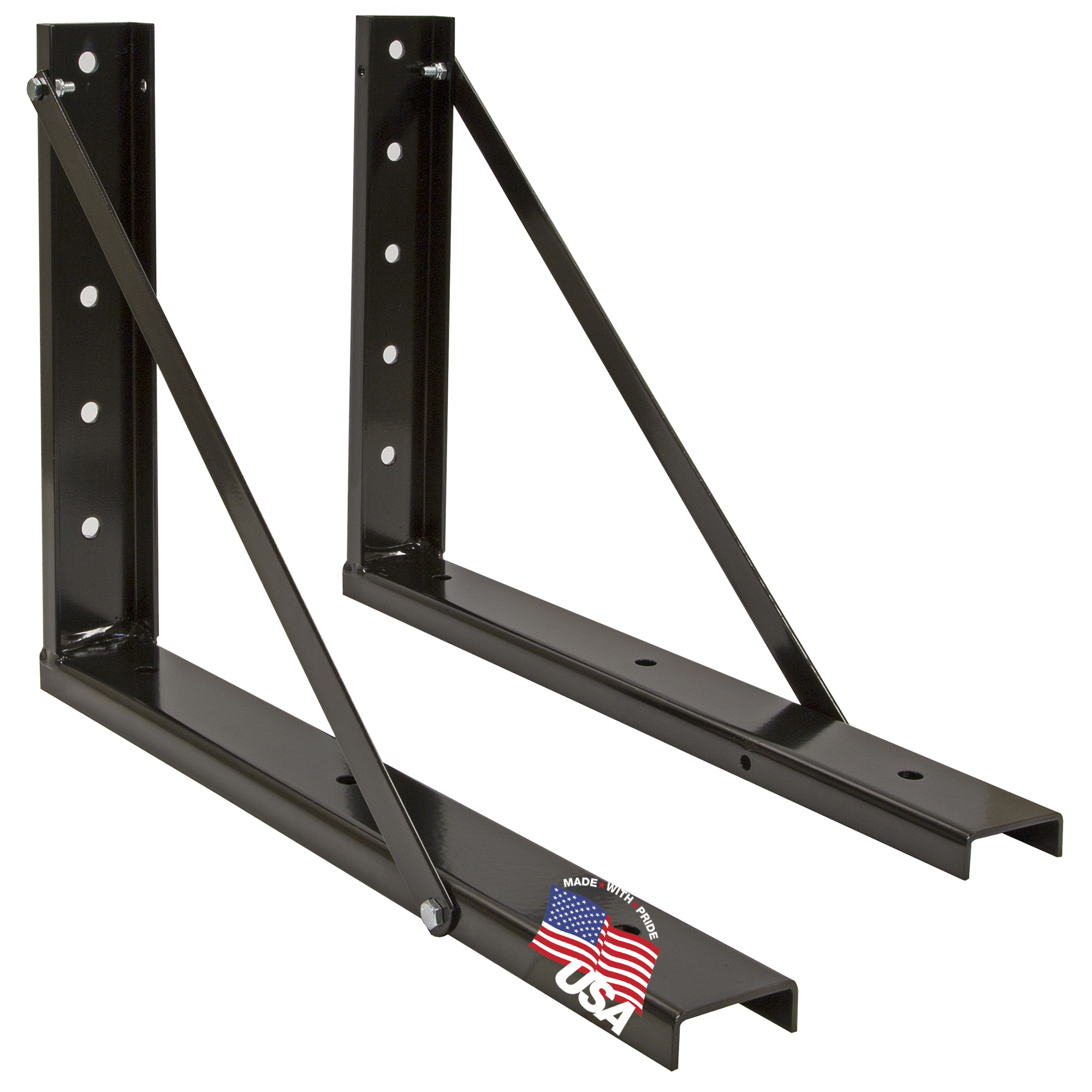 Buyers Products, 18x24in. Welded Black Structural Steel Mounting Brackets, Width 0 in, Material Carbon Steel, Color Finish Black, Model# 1701010