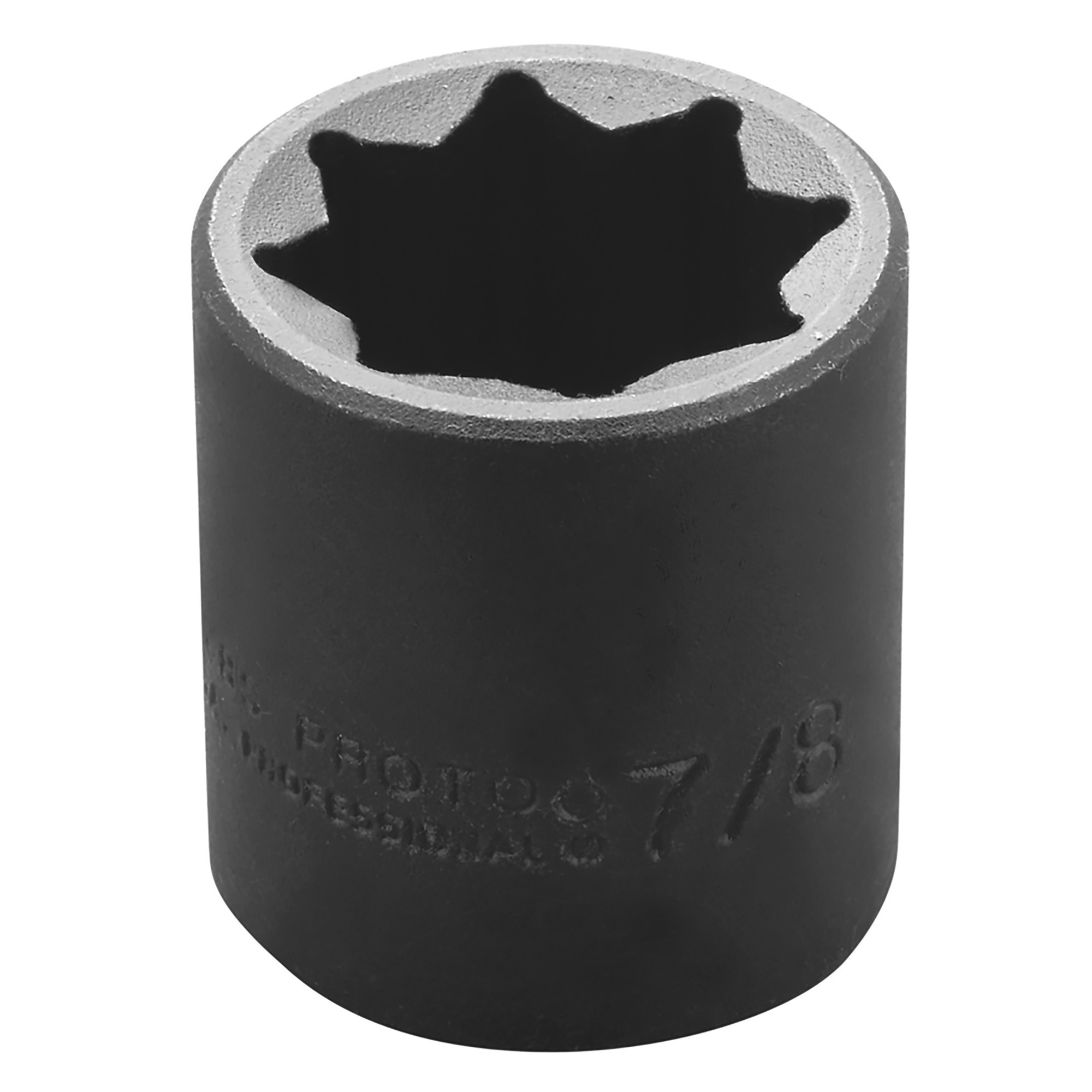 Proto 1/2in. Drive, 7/8in. SAE Impact Socket, 8-Point, Black Oxide Finish, Model# J7428S