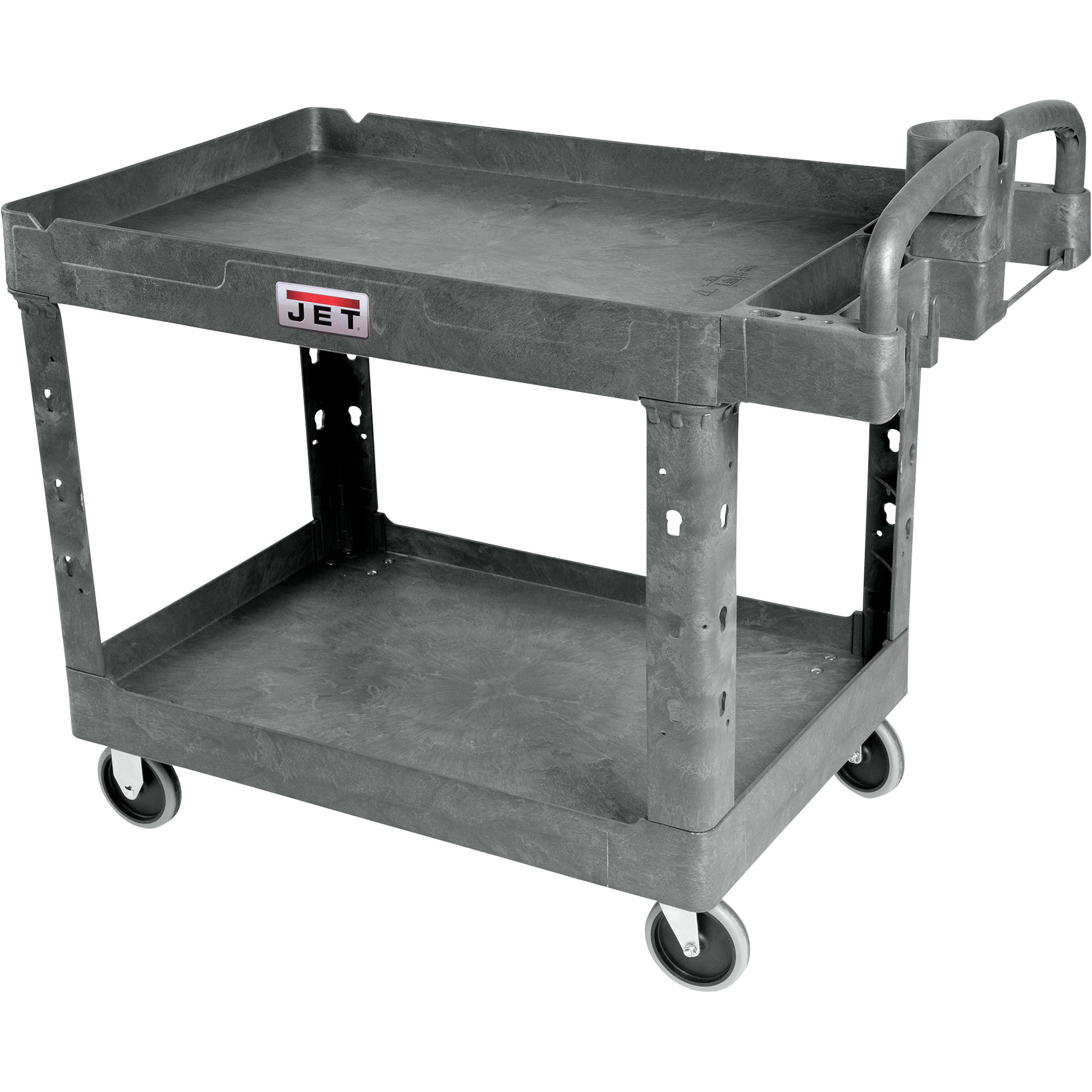 Jet Resin Utility Cart, 500-Lb. Capacity, 44.49in.L x 26.38in.W x 7.48in.H, Model# PUC-4325