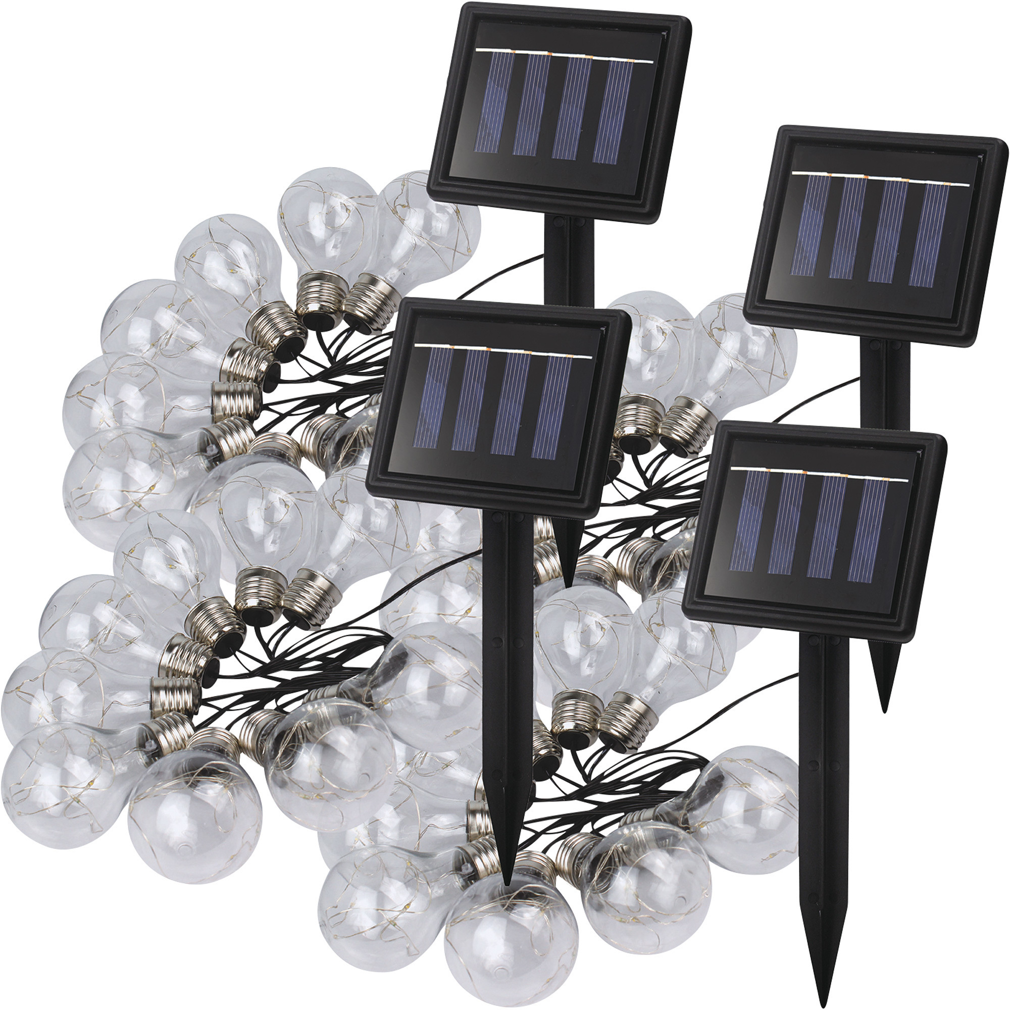 Nature Power 4-Pk. Solar LED String Light Sets, 5.3ft.L ea.,  Model# 22048