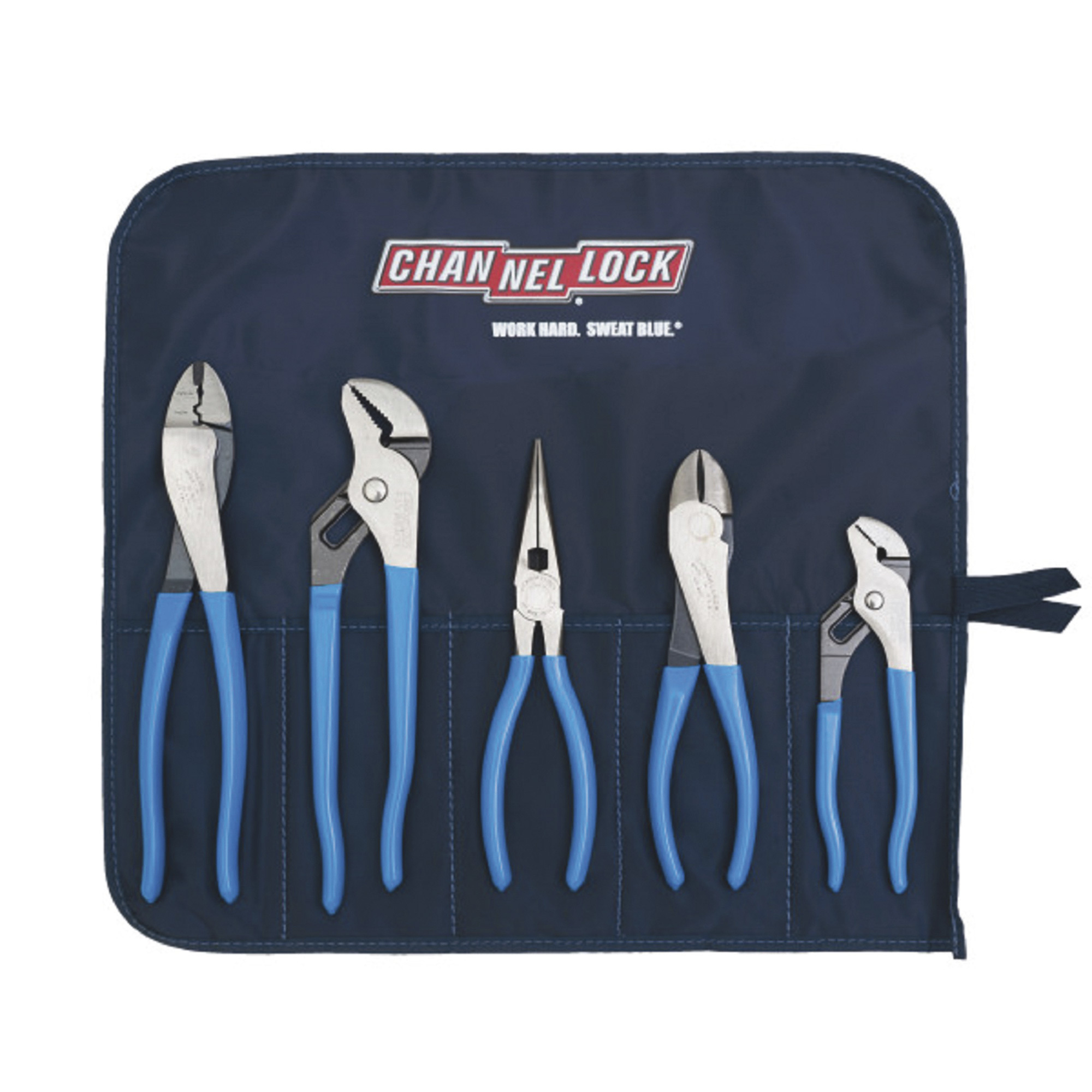 Channellock Tech Pliers Set, 5-Pc., Model# TOOL ROLL-2