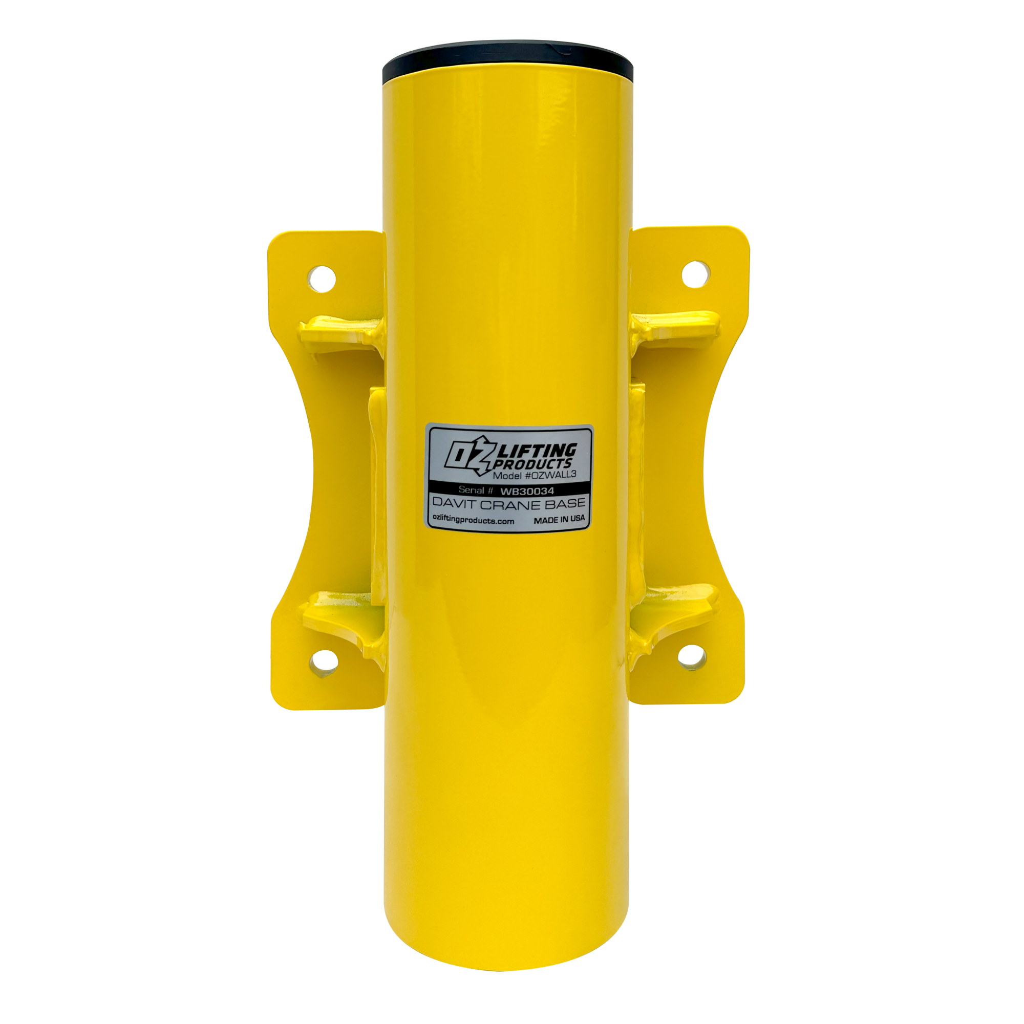 OZ Lifting Products Wall Mount Base for OZ Steel Davit Cranes, Model# OZWALL3