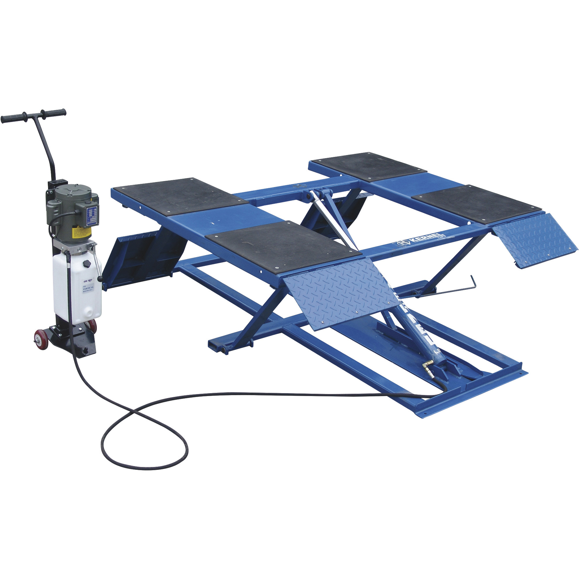 Tuxedo 26in. Low Rise Electric Hydraulic Lift, 6000-Lb. Capacity, 86in.L x 73in.W, Model# LR-26-PAD