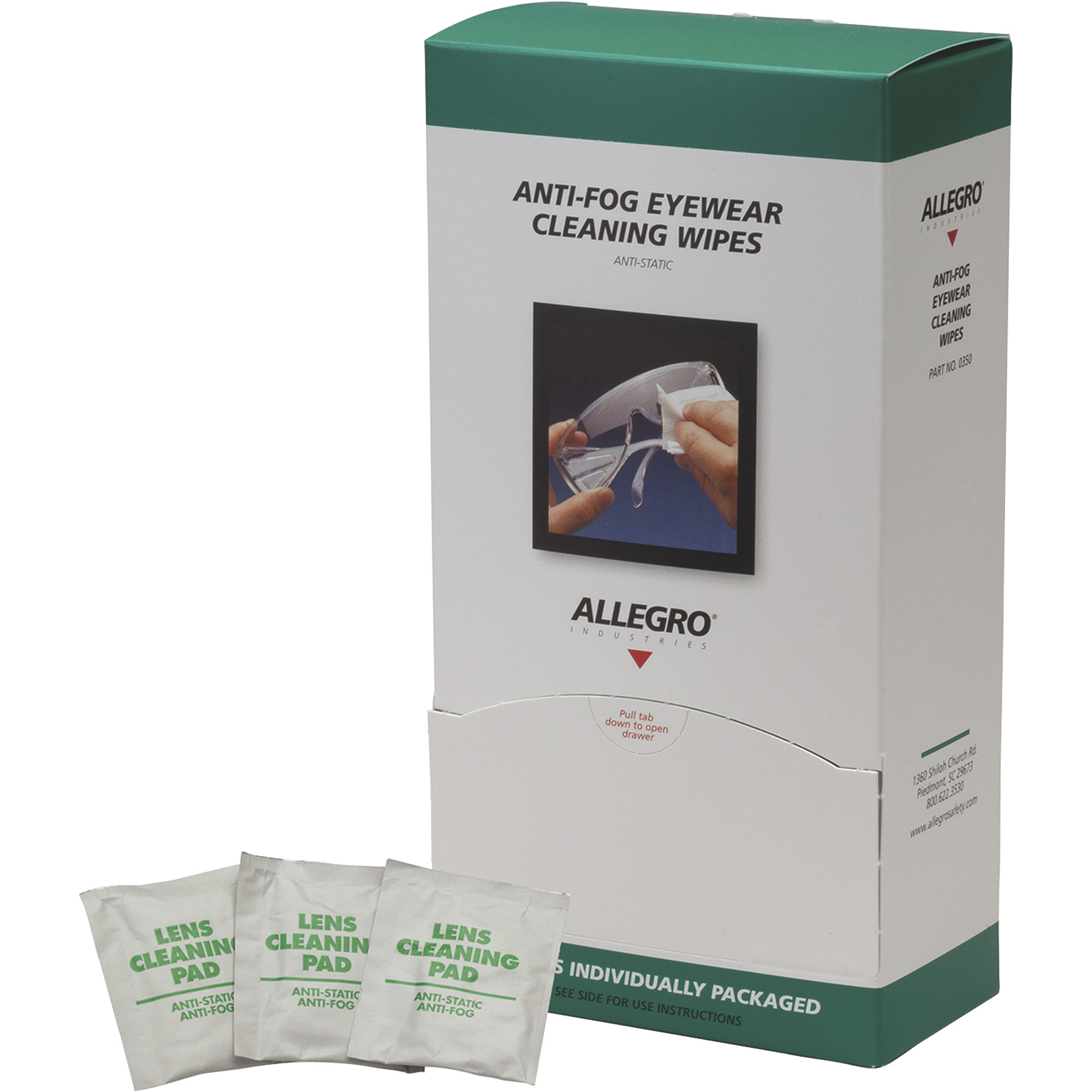 Allegro Eyewear Cleaning Wipes — 100Count Box, Model 0350 Northern Tool