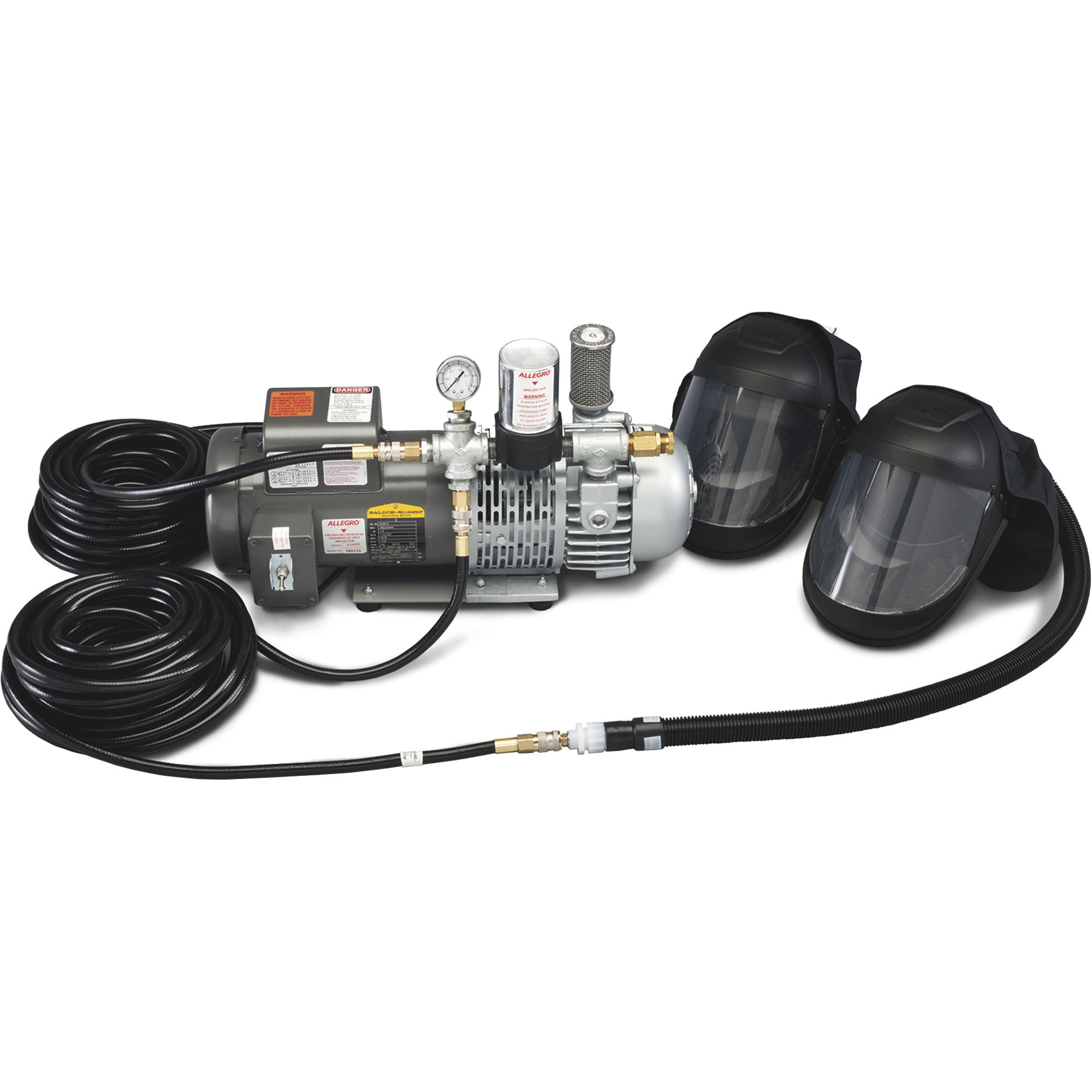 Allegro Two Worker Supplied Air Shield System, One Pump, Two 50ft. Breathing Air Hoses, Model# 9245-02