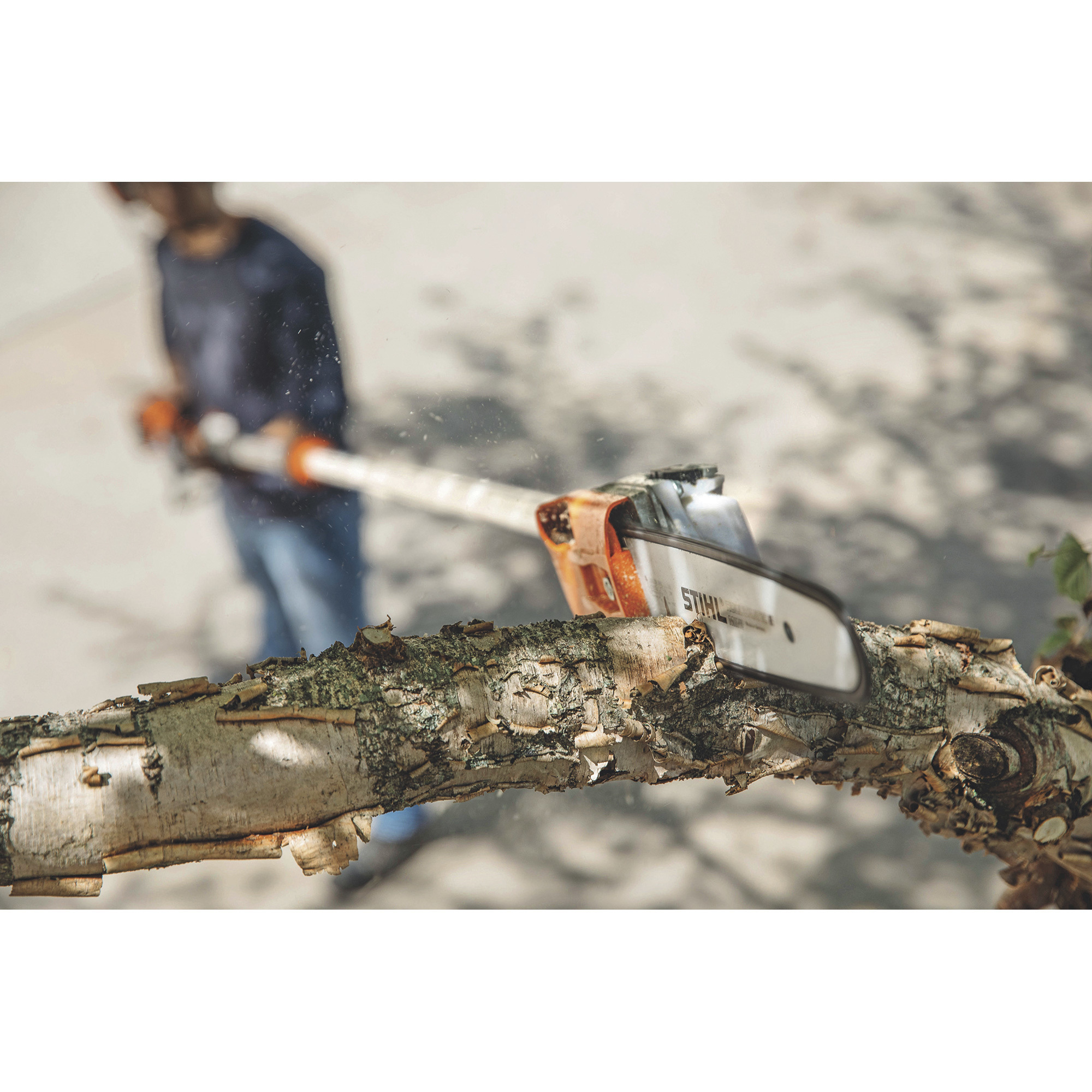Stihl BatteryOperated LiIon Cordless Pole Pruner — 10in. Bar, 13ft.L Shaft, Model HTA 135