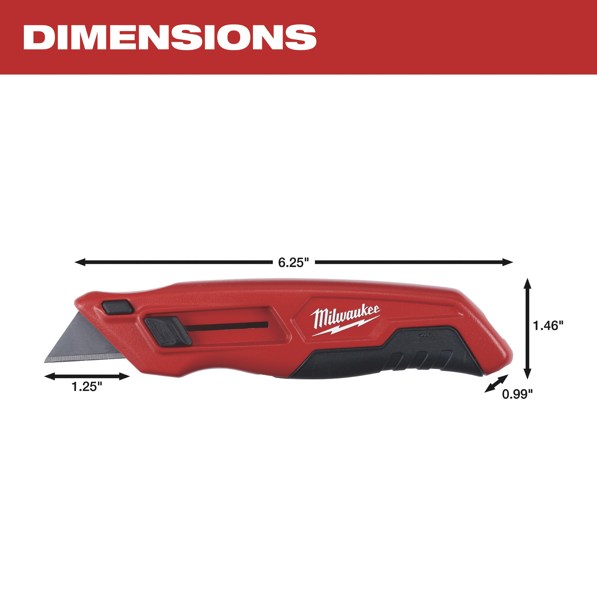 Milwaukee Side Slide Utility Knife with 3 BladeLock Positions — Model