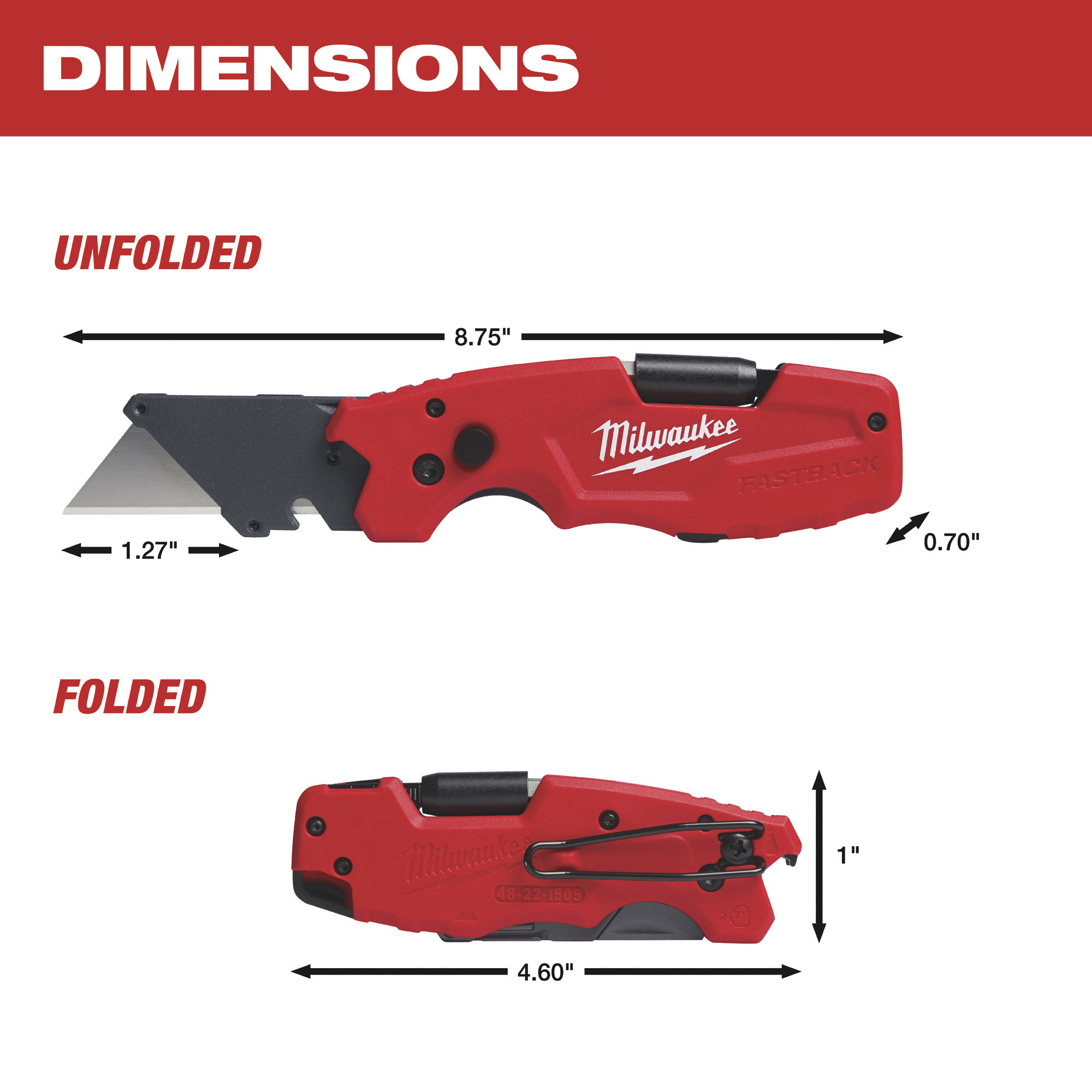 Milwaukee Fastback Folding Utility Knife Set with 25 ft. Compact Tape Measure (3-Piece)