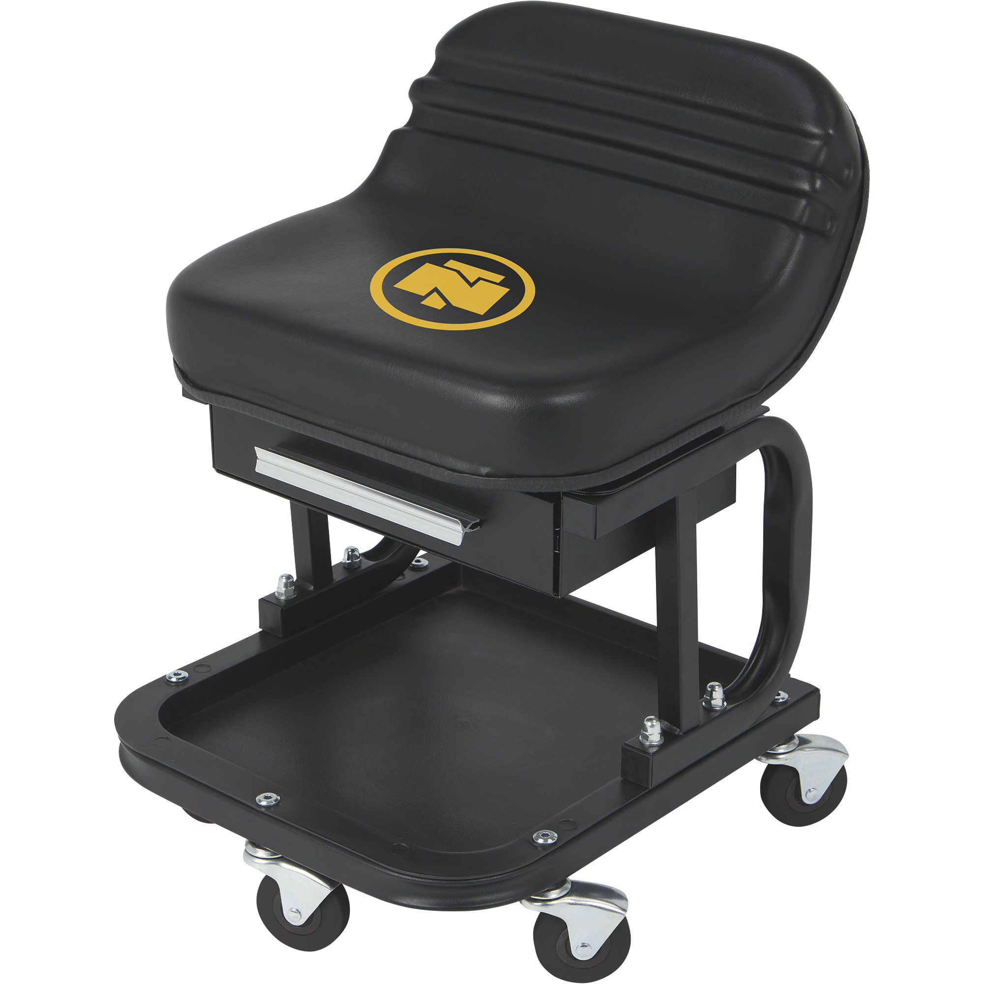 WEN 250 lbs. Capacity Rolling Mechanic Seat with Onboard Storage 73011T -  The Home Depot
