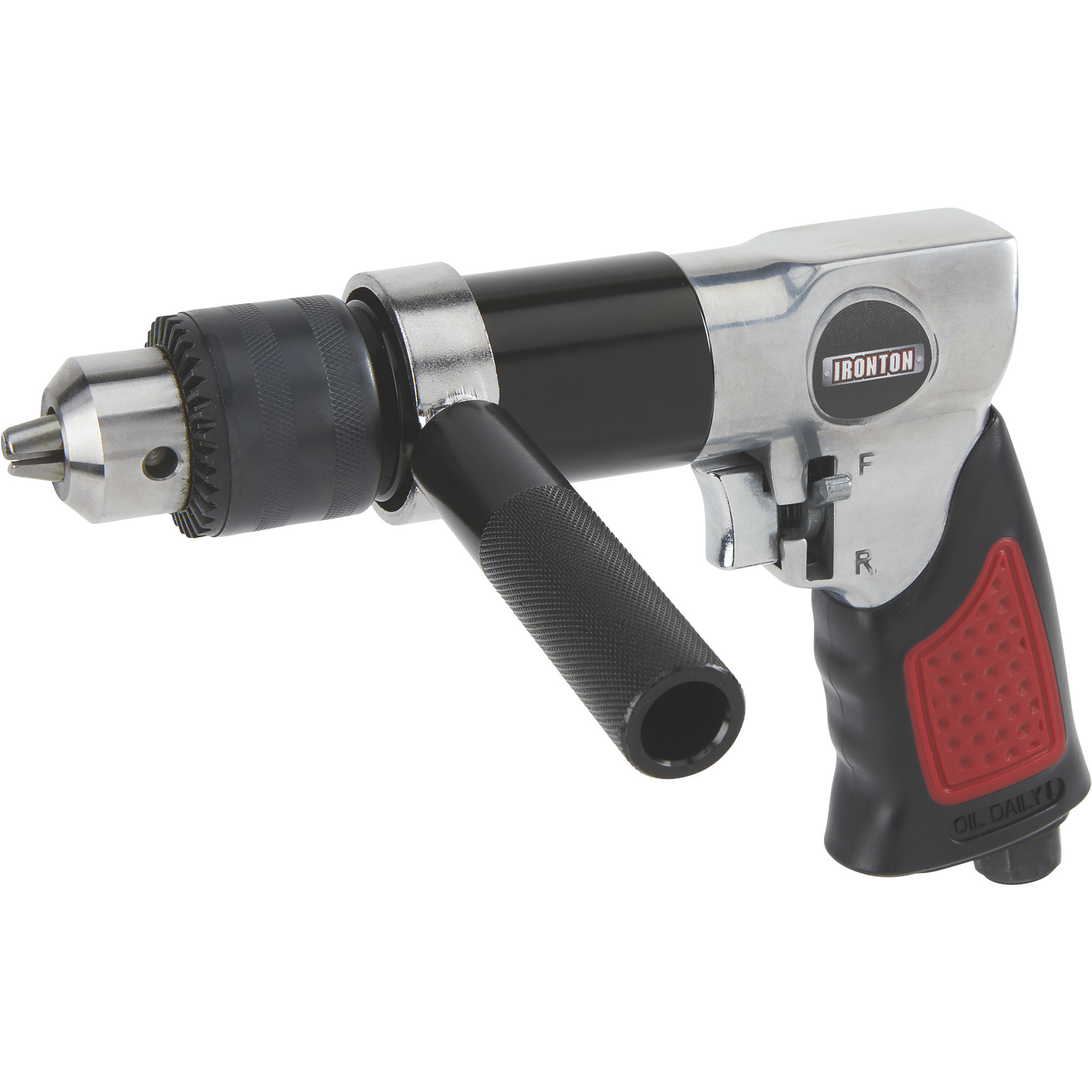 Ironton 1/2in. PistolGrip Air Drill — Reversible, 700 RPM Northern Tool