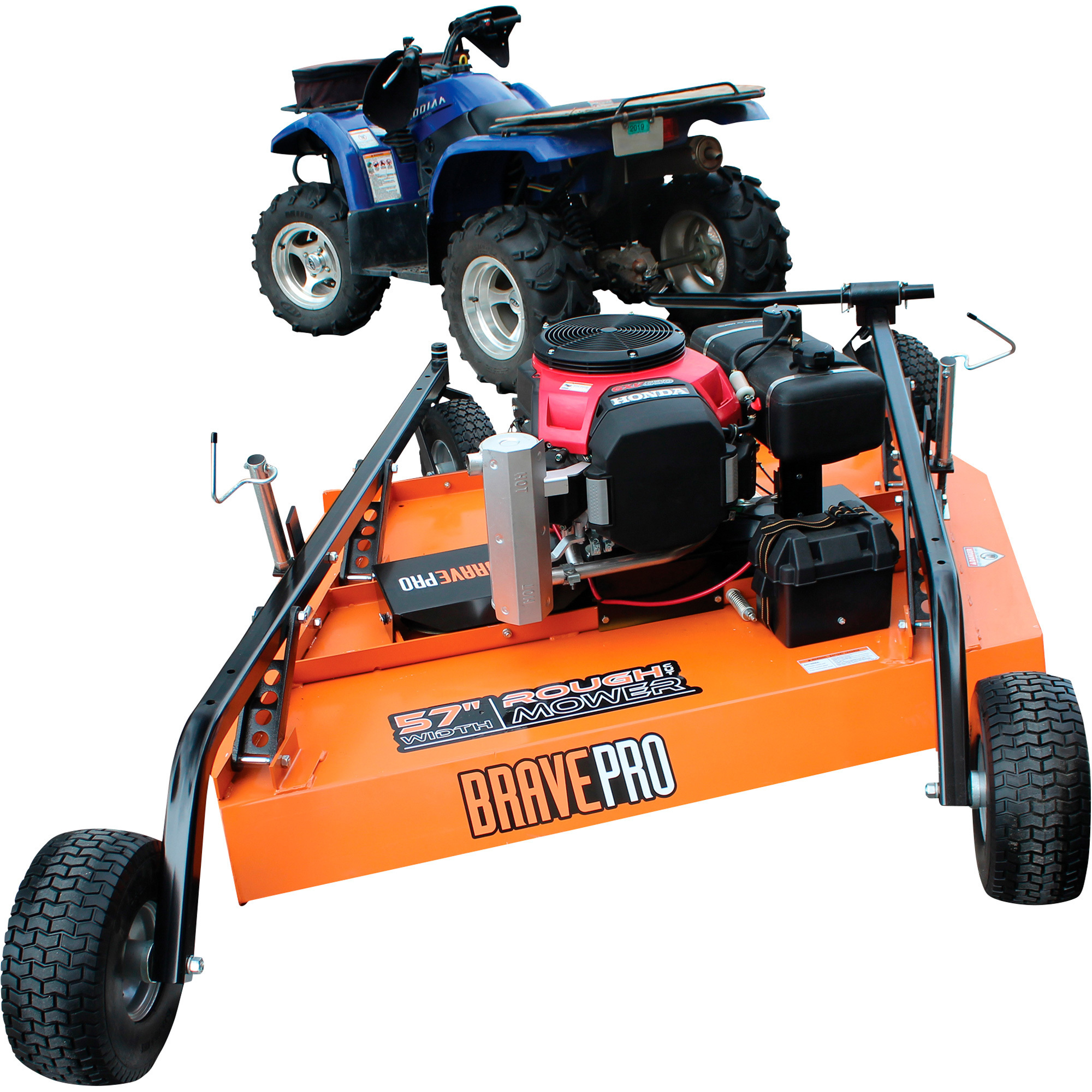 BravePro Rough Cut Pull-Behind Mower — 57in. Deck, 688cc Honda GXV630 V ...