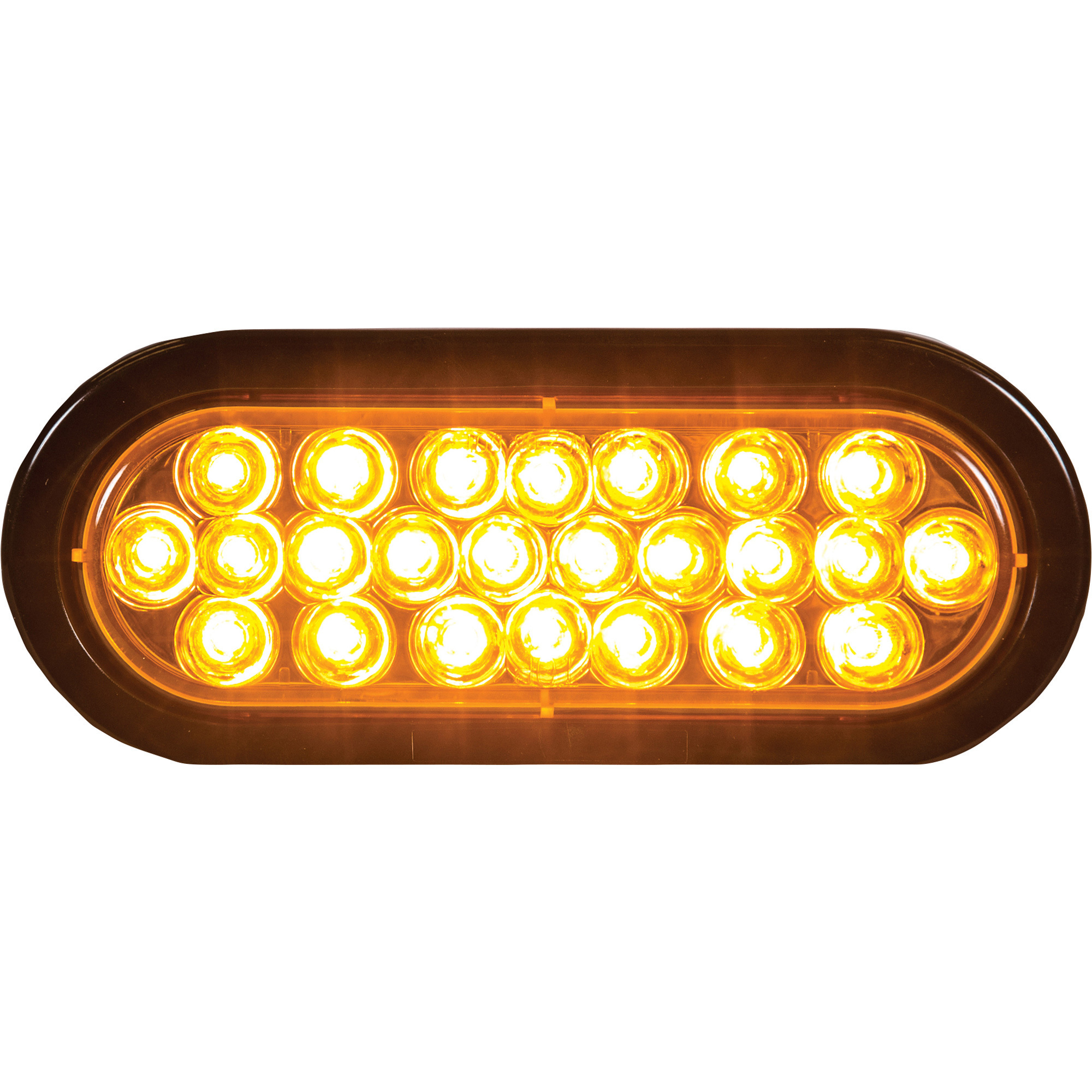 Buyers Products 6 Inch Oval Recessed 24 LED Strobe Light, Amber, Safety Light, Model # SL65AO