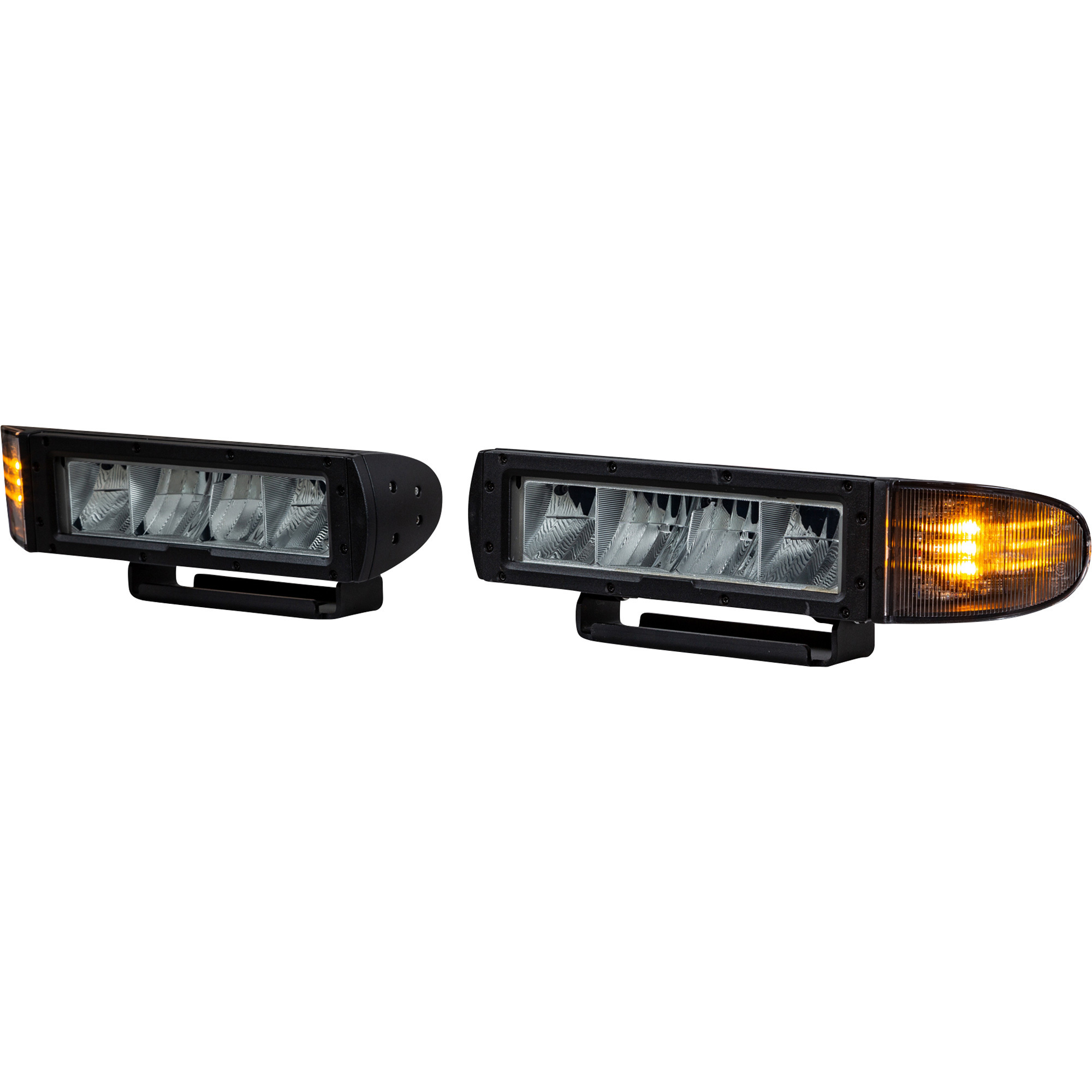 Buyers Products LowProfile Heated LED Snow Plow Lights — Pair, Clear