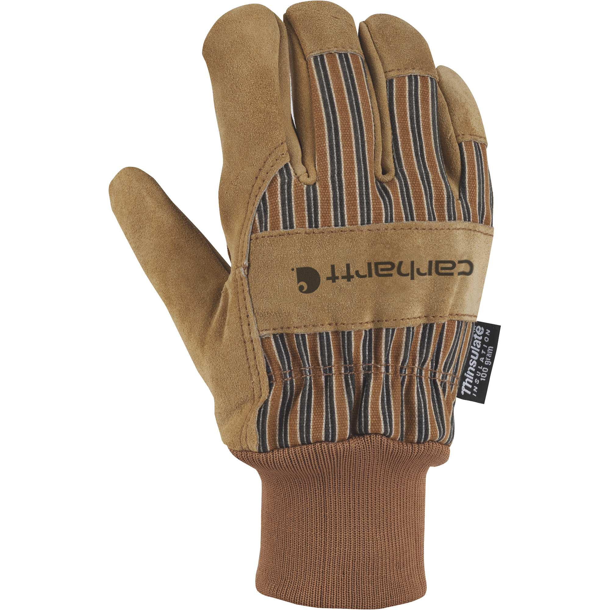 Carhartt Insulated Duck/Synthetic Suede Gloves with Knit Cuffs