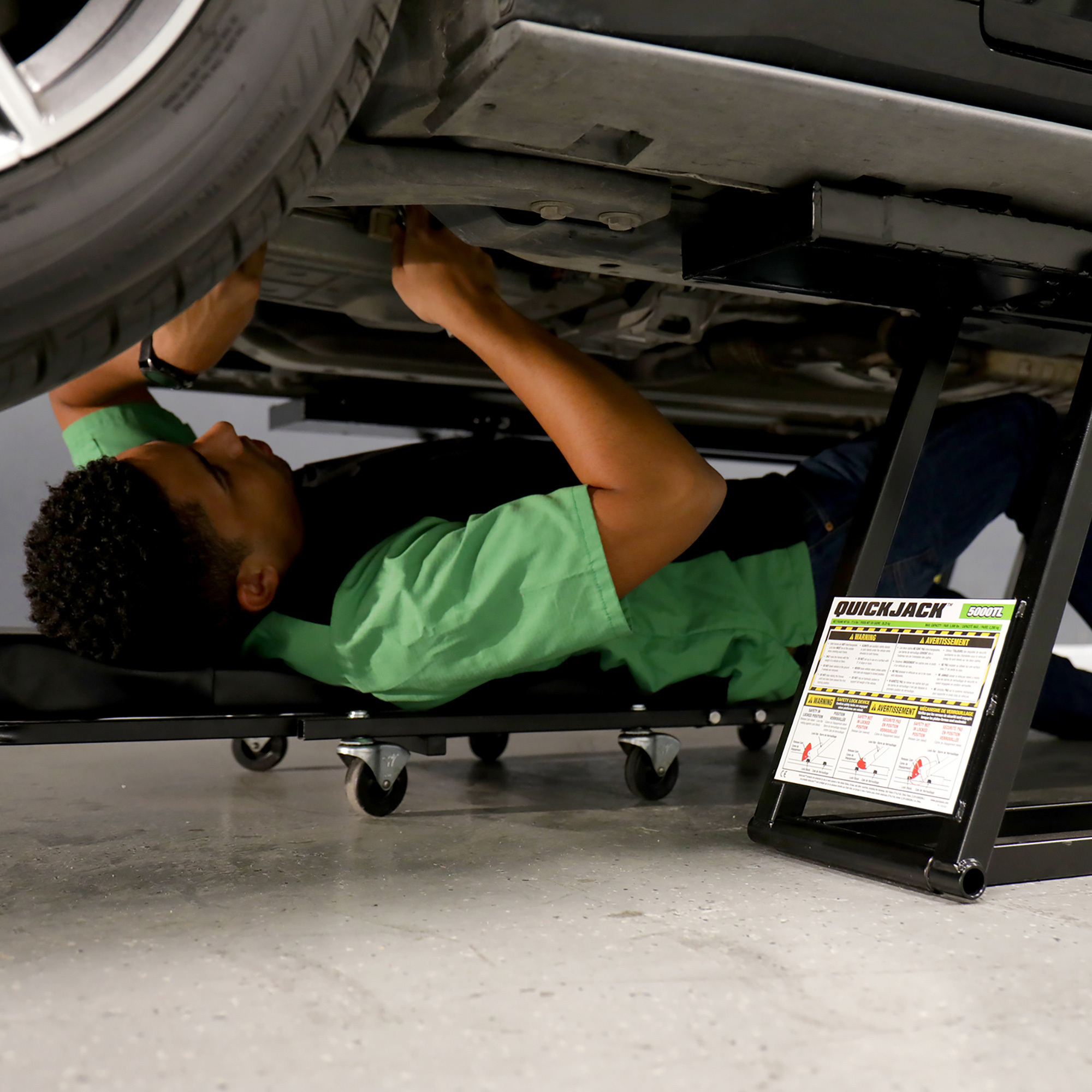 QuickJack ExtendedLength Portable Car Lift Package — 5000Lb. Capacity, 110 Volts, Model BL