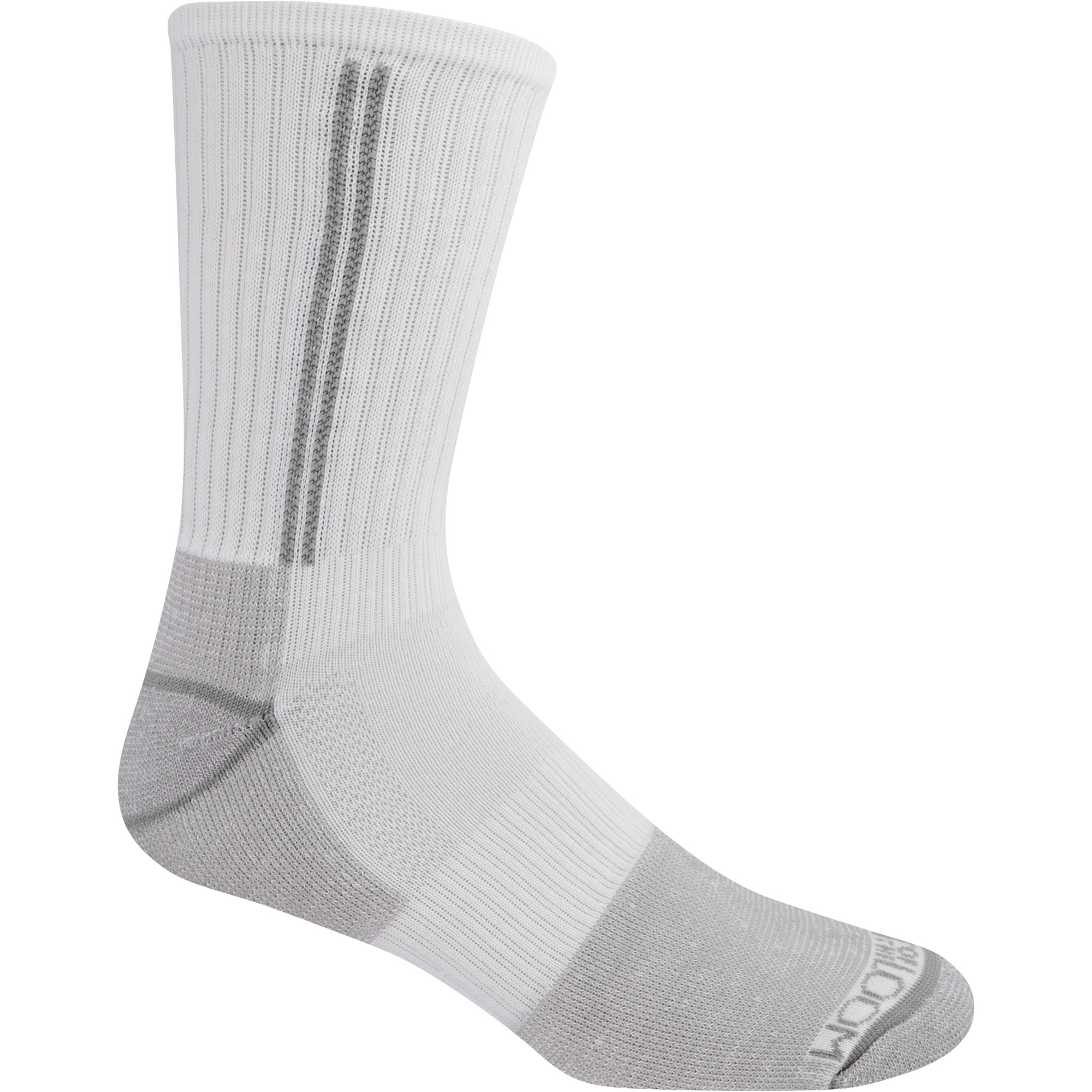 Fruit of the Loom Polyester Steel Toe Crew Socks, 3 Pairs, Large, White ...