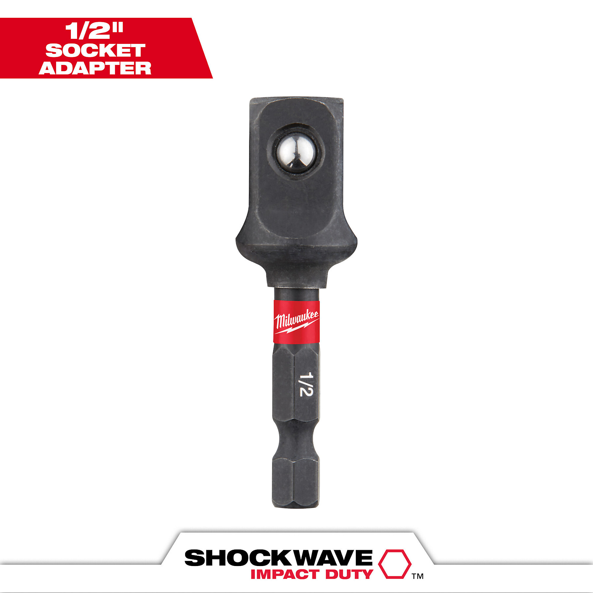 Milwaukee Shockwave 1 4in. Hex to 1 2in. Square Socket Adapter Model 48 32 5034 Northern Tool