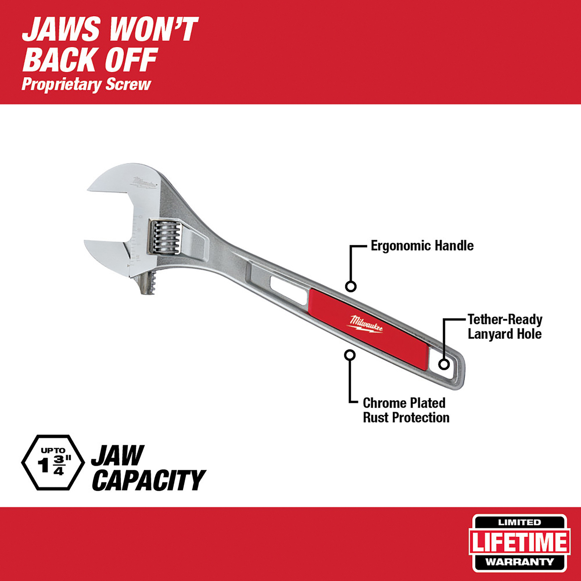 Milwaukee 15in. Adjustable Wrench, Model# 48-22-7415 | Northern Tool