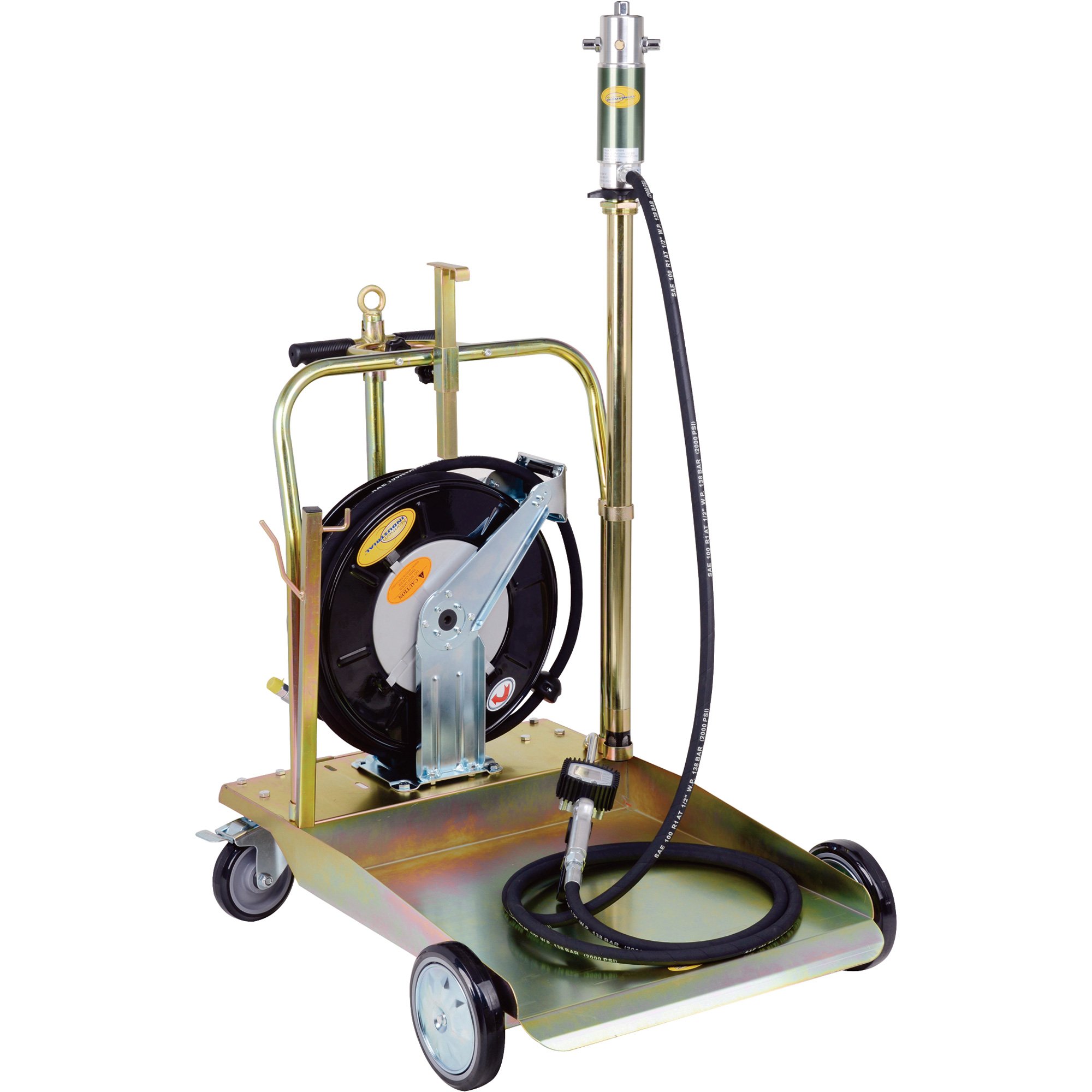 Oil Pump Kit, Electric Pump Cart System with Heavy Duty cart, 25 foot Hose  Reel, 7 GPM (Liquidynamics - Model 51009C-S2) - Automotive Tools & Equipment