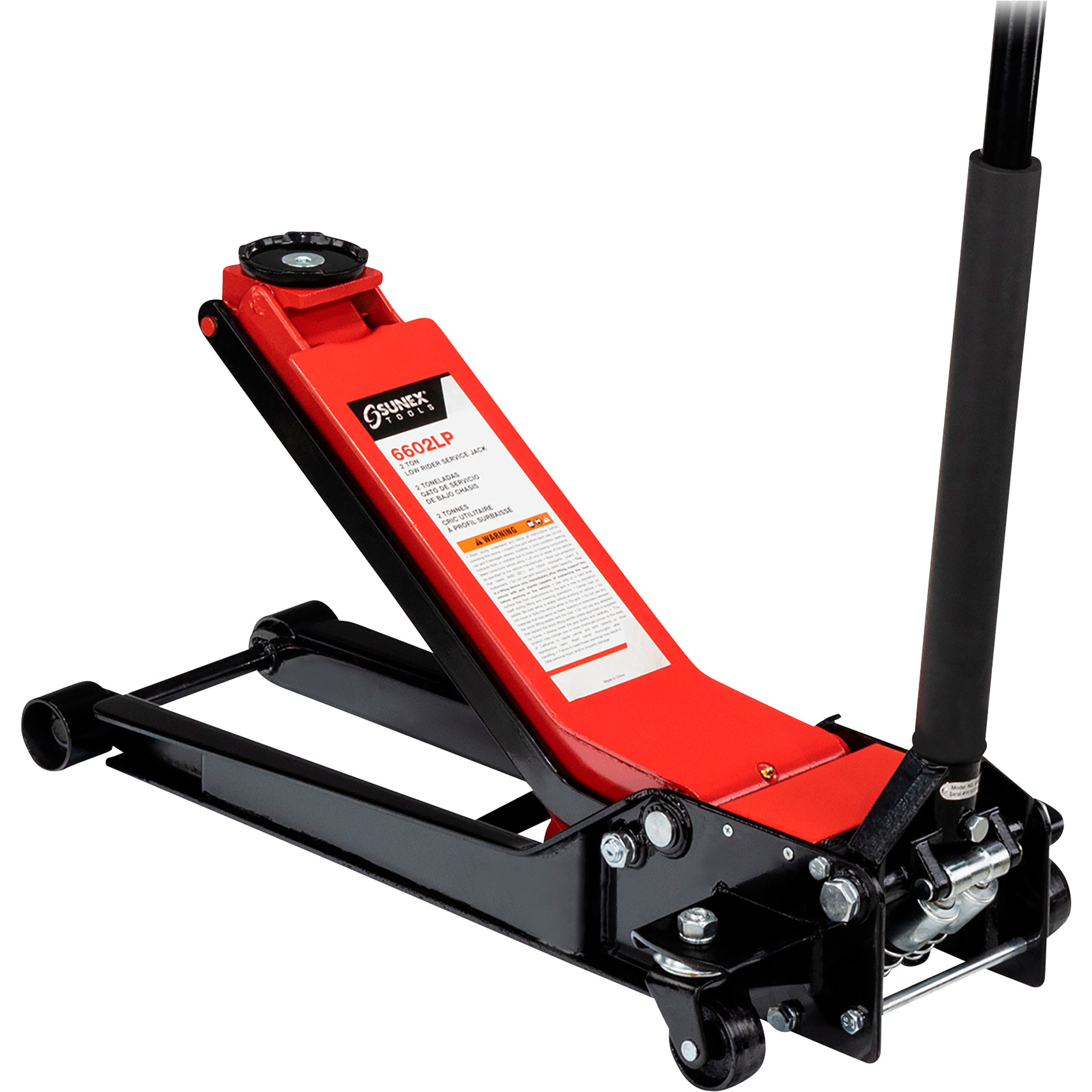 Sunex Tools Low Rider Floor Jack — 2-Ton Capacity, Ultra-Low Entry Height, Rapid Rise Technology, Model# 6602LP