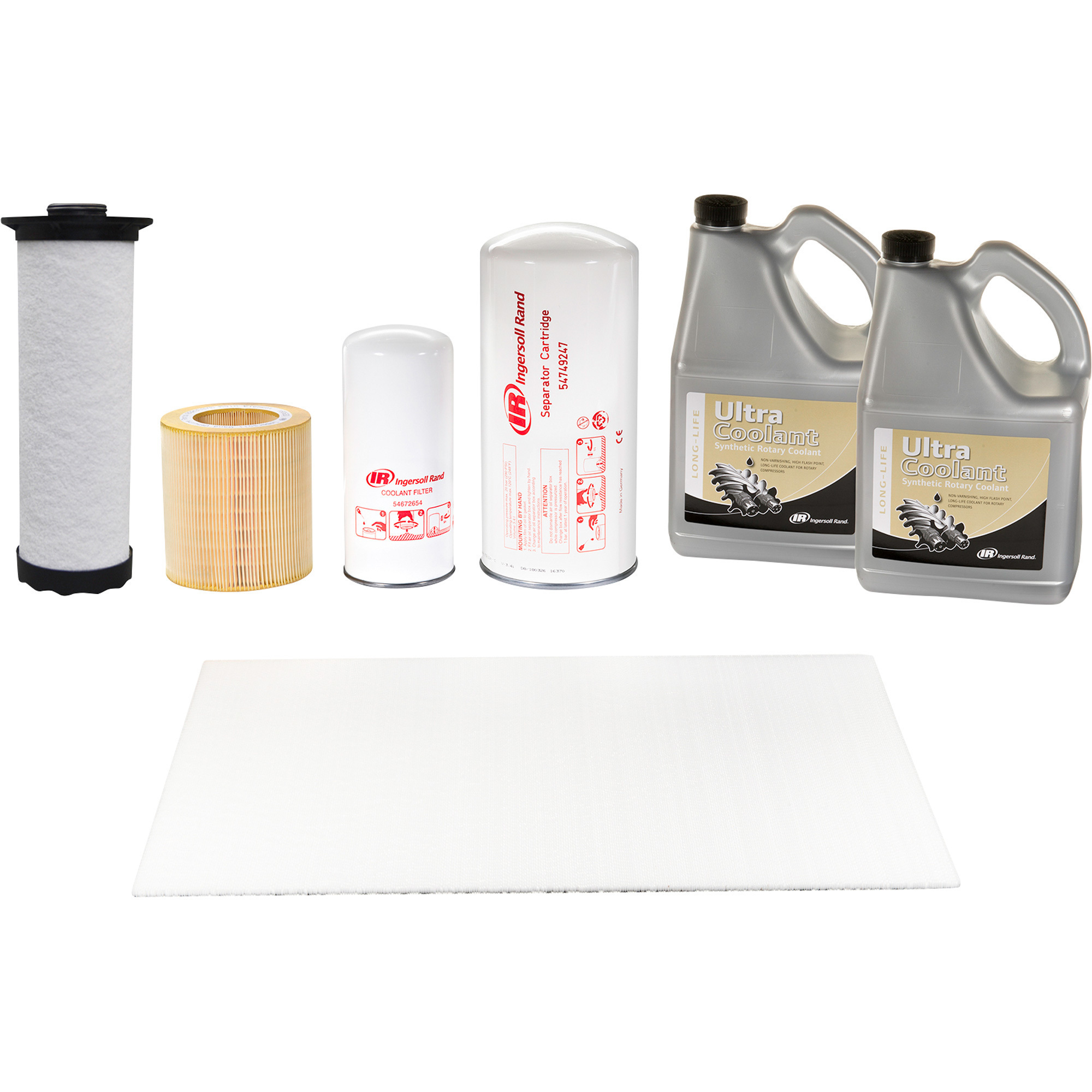 Ingersoll Rand OEM Maintenance Kit for UP6 15-30 HP Compressor (TAS Gauge Replacement Indicator) with Ultra Coolant Lubricant, Model# 47735479001