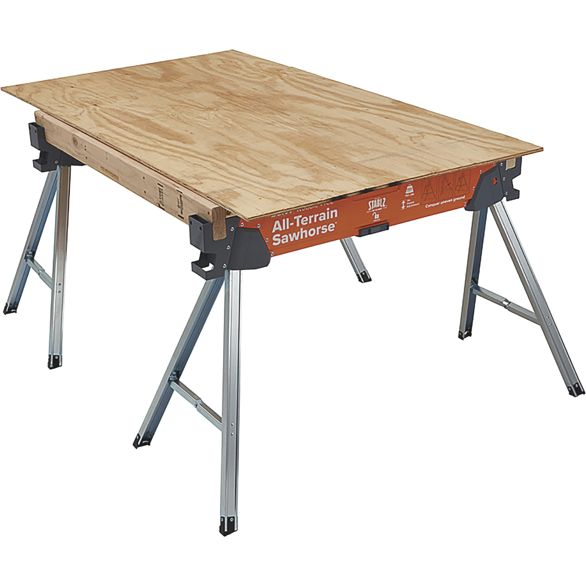 Bora Portamate AllTerrain Sawhorses, 1 Pair — 1500Lb. Total Capacity